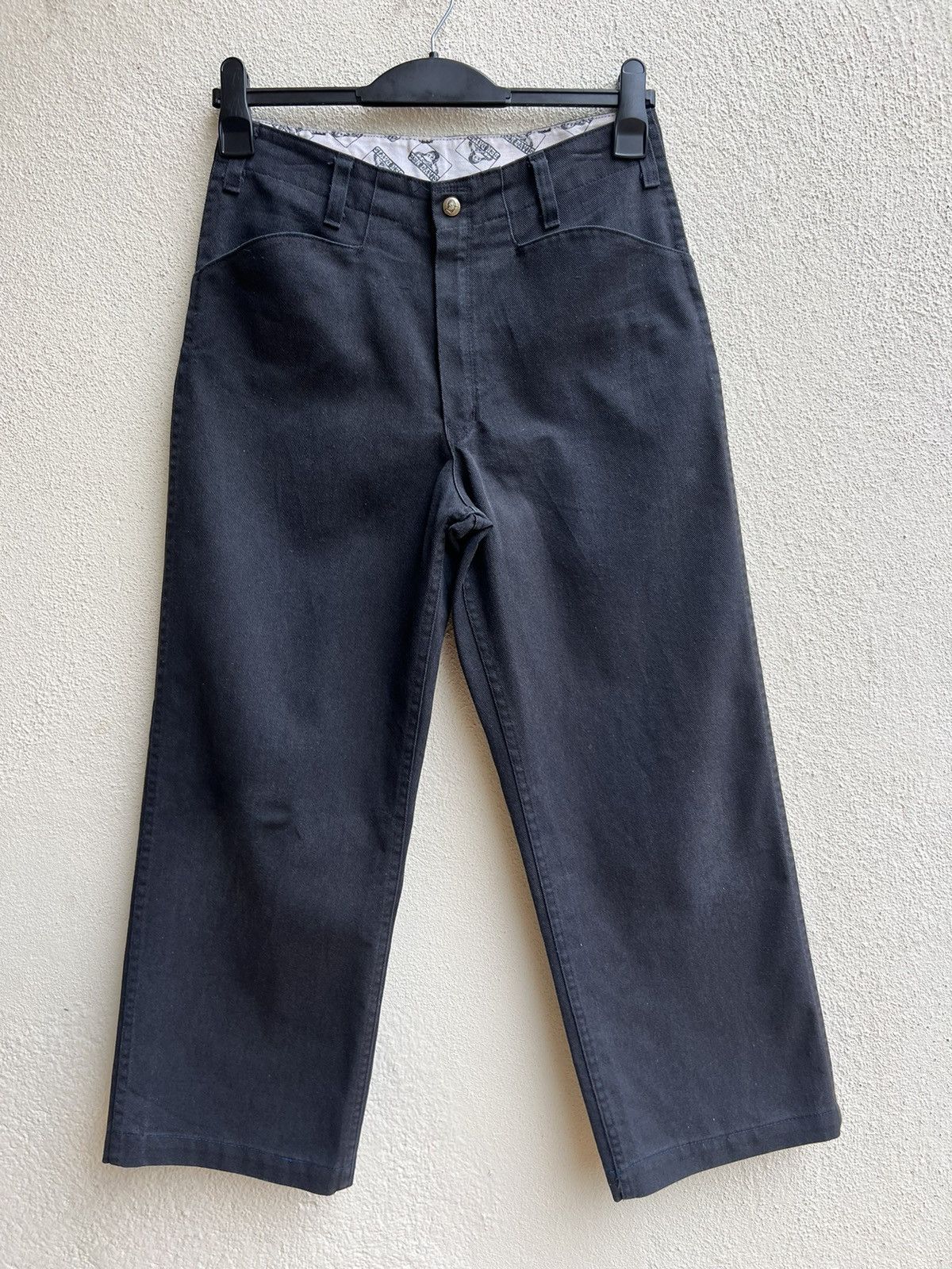 Ben Davis Vintage 90s Ben Davis Fade Black Baggy Trouser Pant Size US 29 - 6 Thumbnail