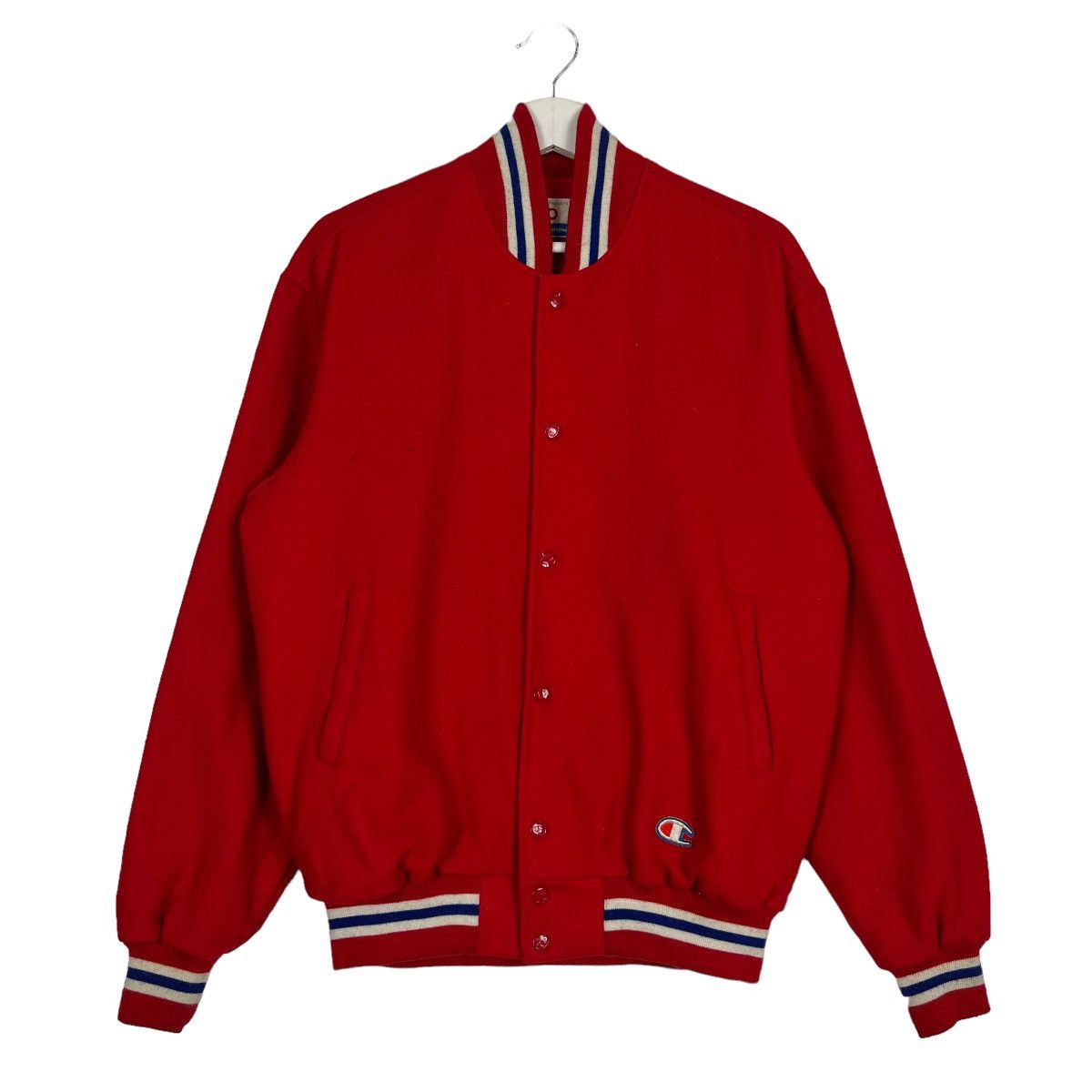 Champion 🔥 1980s VINTAGE CHAMPION VARSITY BOMBER JACKET Size US L / EU 52-54 / 3 - 1 Thumbnail