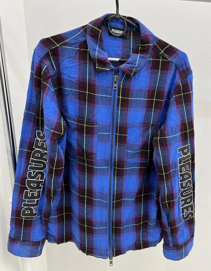 Pleasures Pleasures Zip Overshirt Checkered Double Pocket Jacket Size US M / EU 48-50 / 2 - 1 Thumbnail