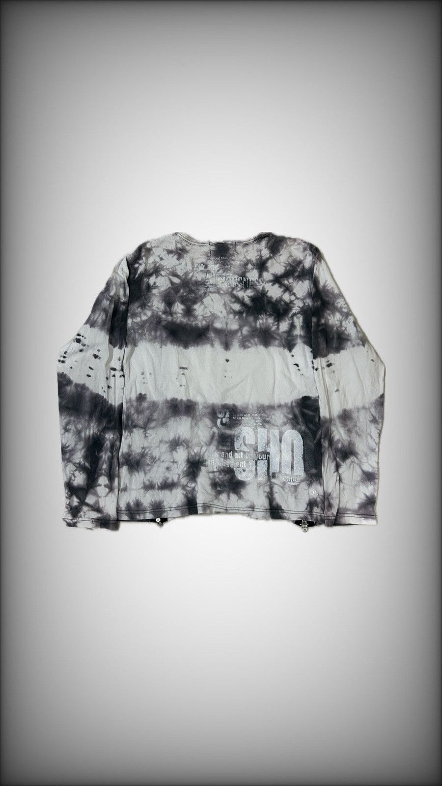 BERNINGS SHO Bernings Sho Acid wash Poem with Zipper Longsleeve Size US M / EU 48-50 / 2 - 2 Thumbnail