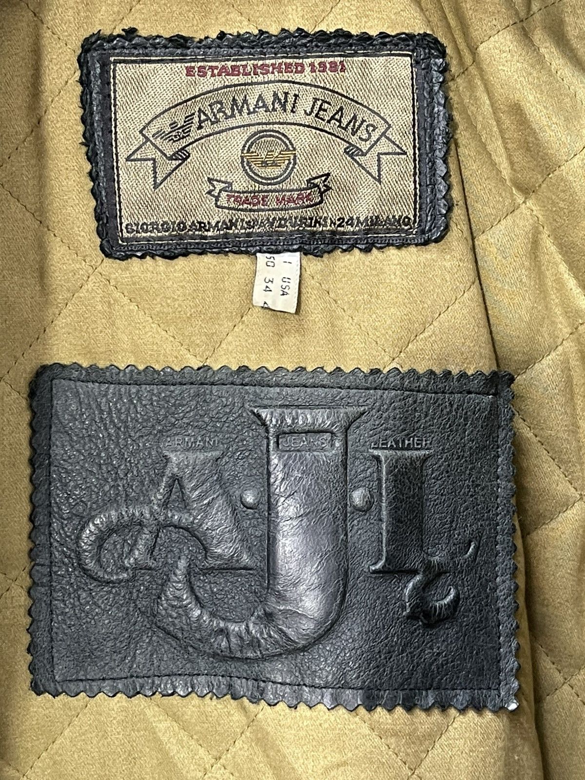 Armani Rare Leather Jacket Vtg 80s Armani Jeans julius dior Size US L / EU 52-54 / 3 - 9 Thumbnail