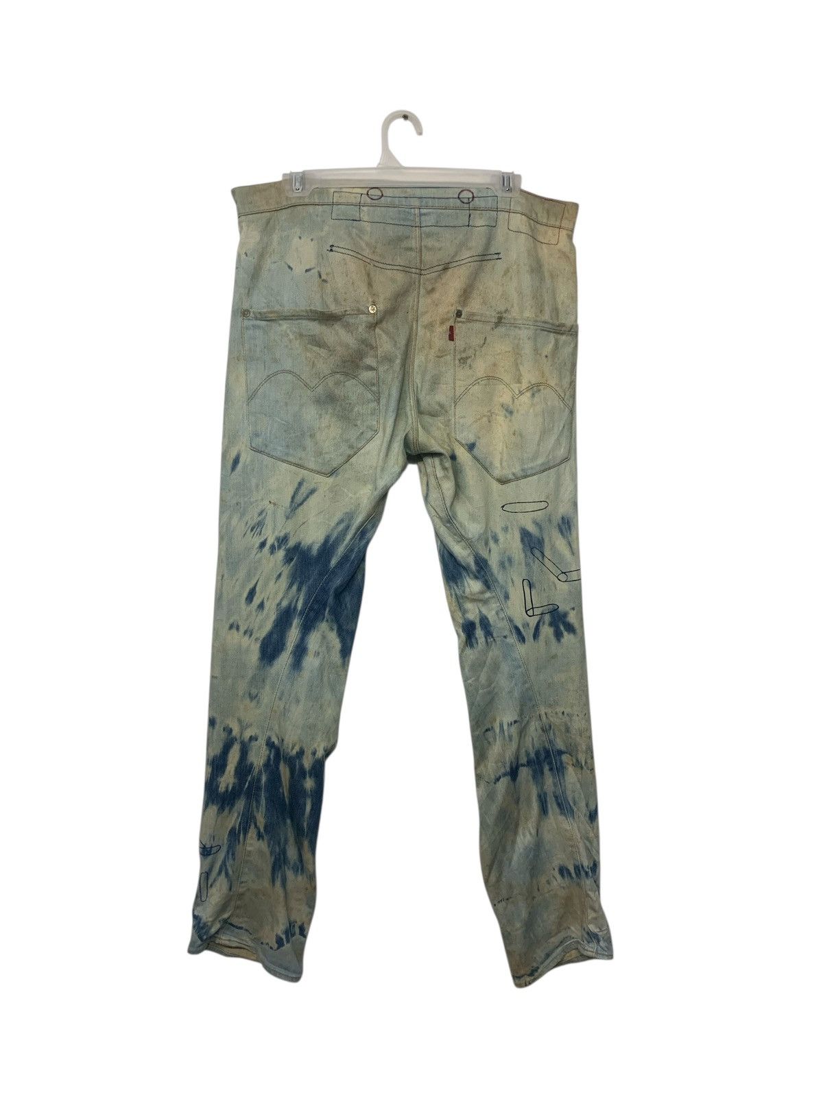 Levi's Vintage Clothing Rare Levi's Engineered Jeans Acid Washed Printed Mens Jeans Size US 35 - 3 Thumbnail