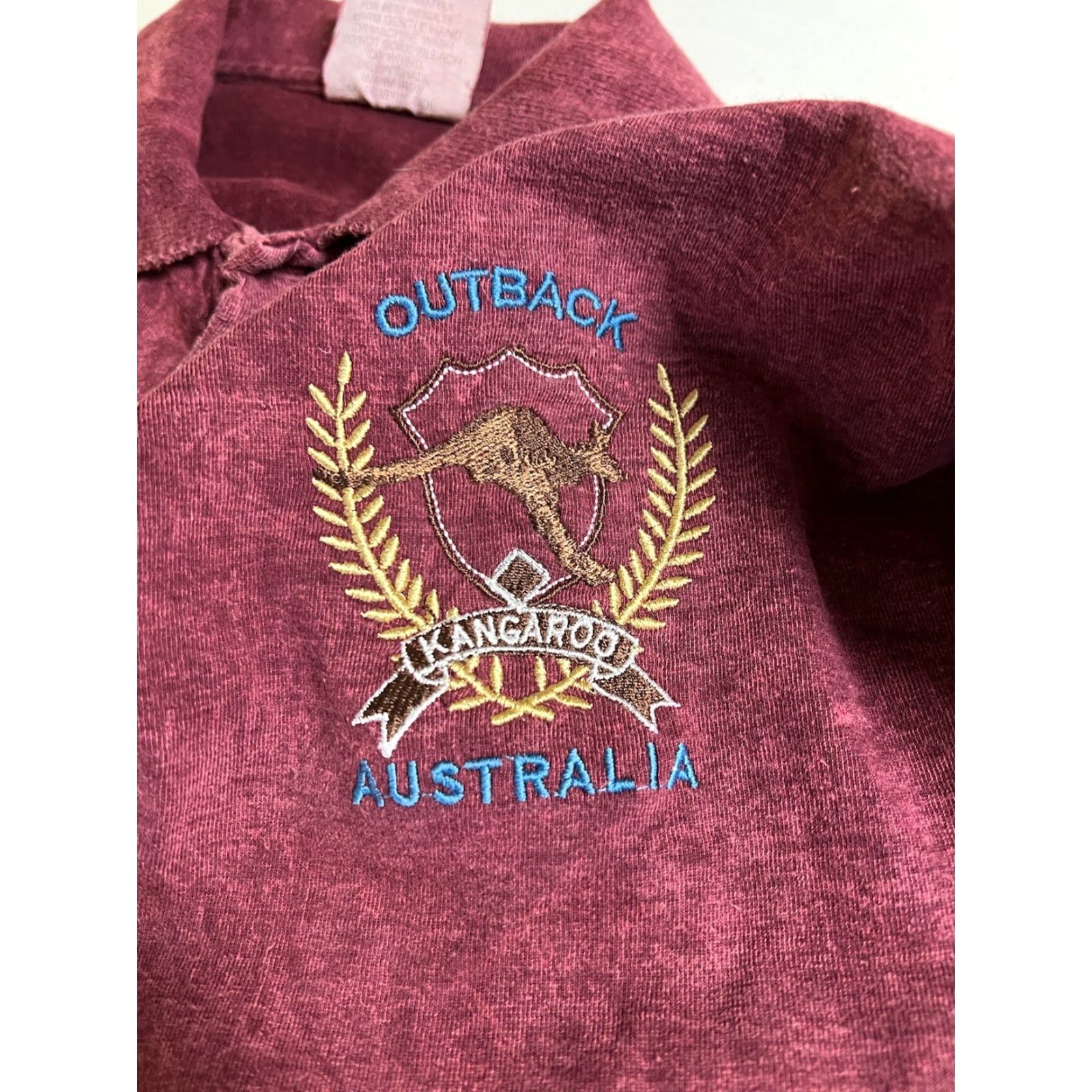 Vintage VINTAGE Churinga Polo Shirt Red XL Mens Kangaroo Outback Australia Tourism Short Sleeve Collared Size US XL / EU 56 / 4 - 4 Thumbnail