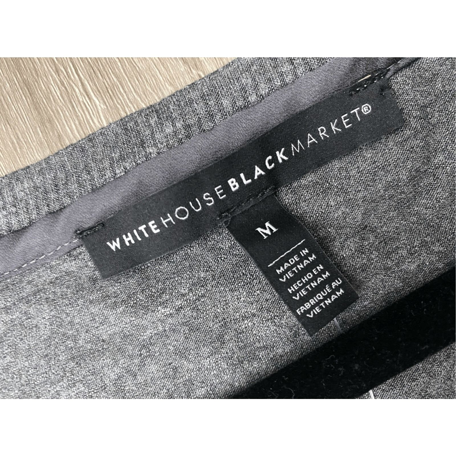 White House Black Market WHBM NWT Long Sleeve Legging Tee Gray Sz Medium, MP $66 Size M / US 6-8 / IT 42-44 - 2 Thumbnail