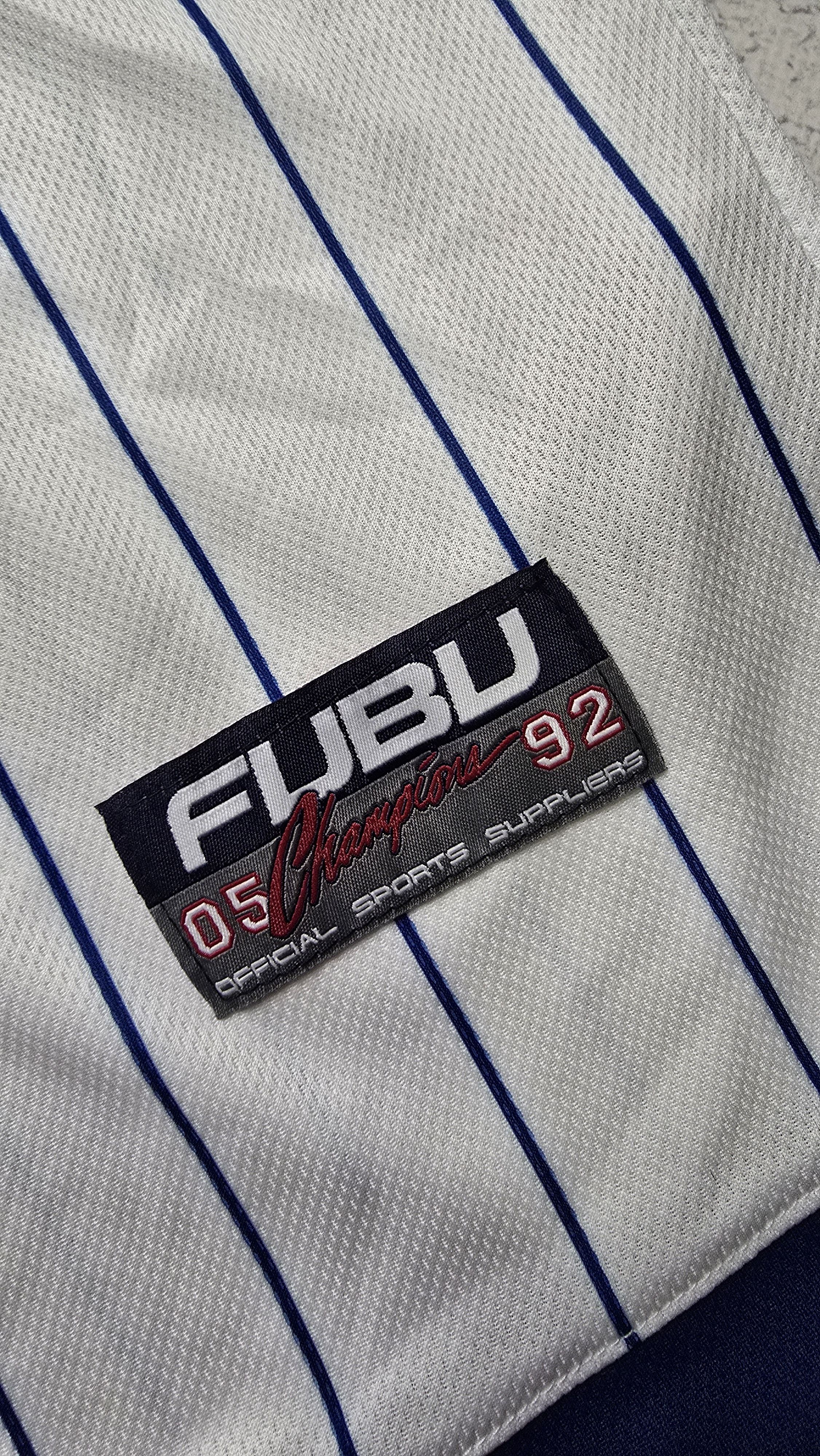 Fubu Vintage Fubu Harlem Y2K Rare White Pinstripe jersey Size US S / EU 44-46 / 1 - 7 Thumbnail