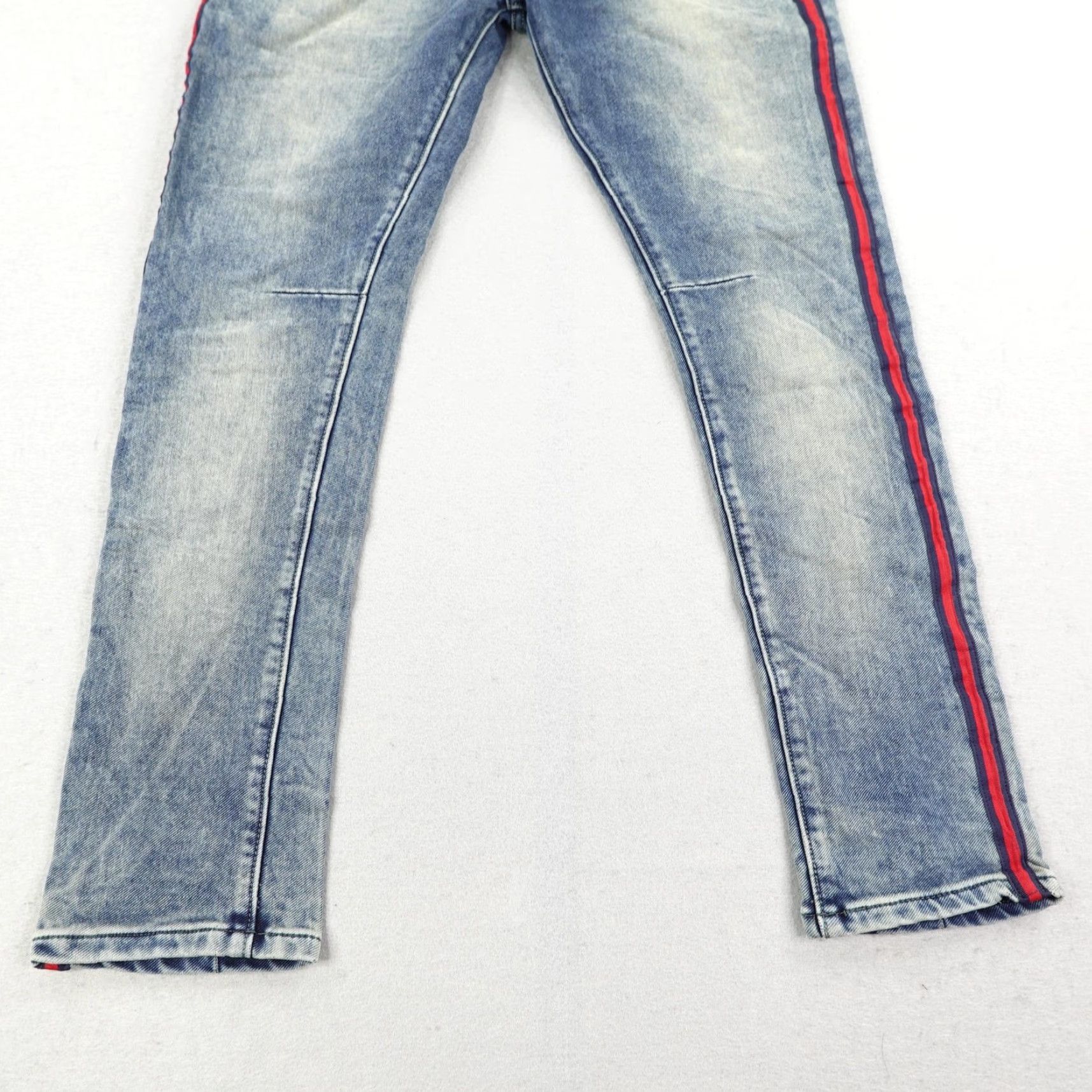 Diesel Diesel Jeans Mens Jeans 32 Blue Denim Side Stripe Straight Leg Denim Faded Pants Size US 32 / EU 48 - 3 Thumbnail
