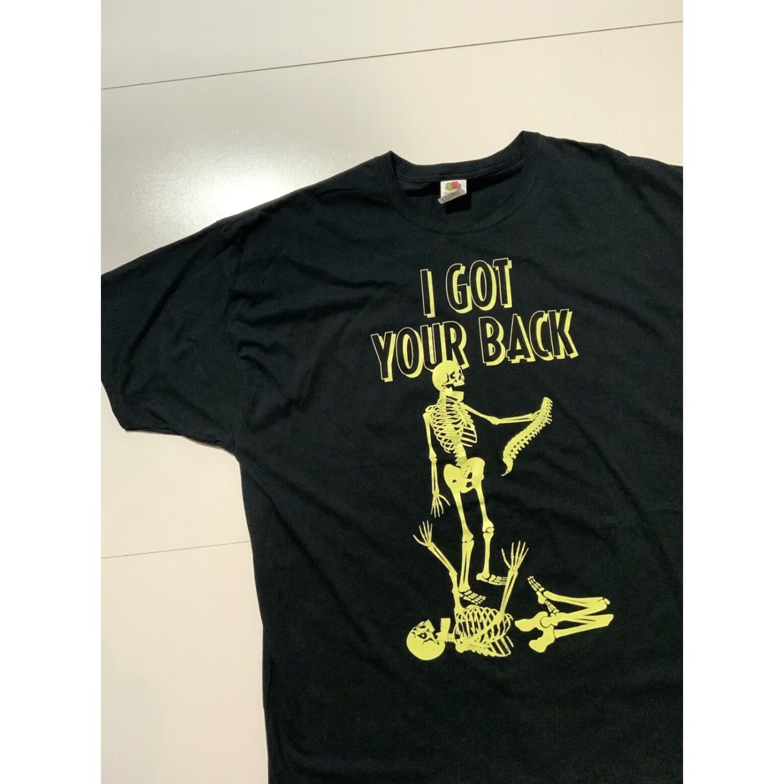 Fruit Of The Loom I Got Your Back Skeleton Skull Bones Horror Scary Halloween Black T-Shirt Sz.2XL Size US XXL / EU 58 / 5 - 3 Thumbnail