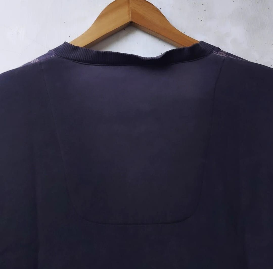 Burberry × Burberry Prorsum × Vintage Vtg Burberrys Novacheck Navy Half Button Sweatshirt Size US L / EU 52-54 / 3 - 14 Thumbnail