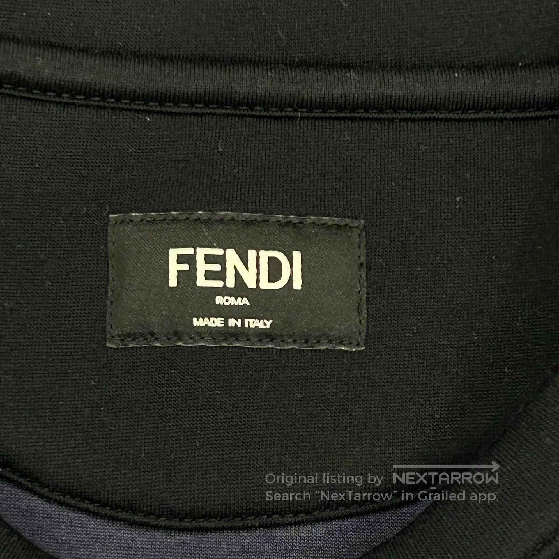 Fendi FENDI W24 Relief Embossed Space Cotton Black Round Neck Sw Size US XS / EU 42 / 0 - 3 Thumbnail