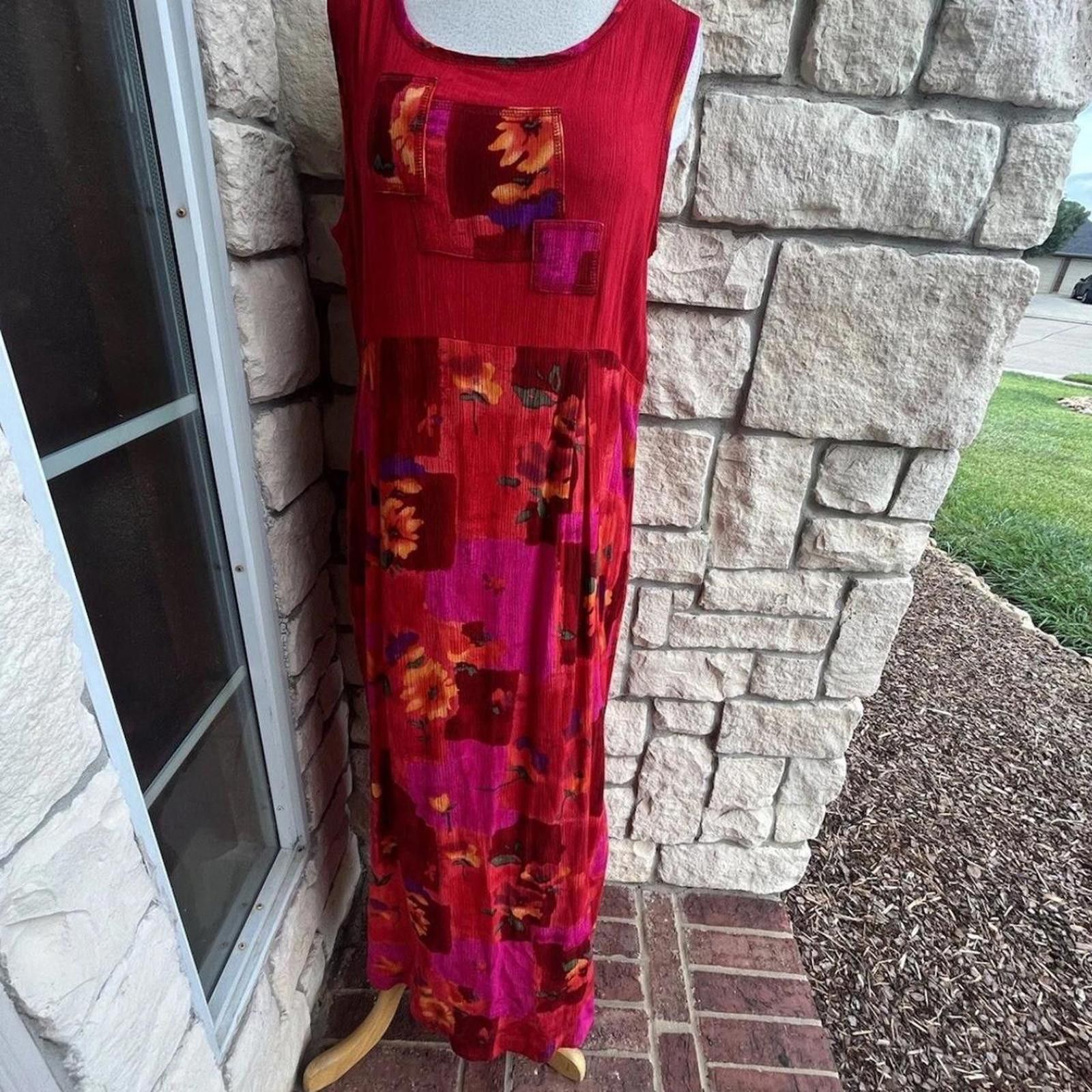 Other Vintage C.M. Shapes Longline Extra Large Red Sleeveless Size XL / US 12-14 / IT 48-50 - 4 Thumbnail