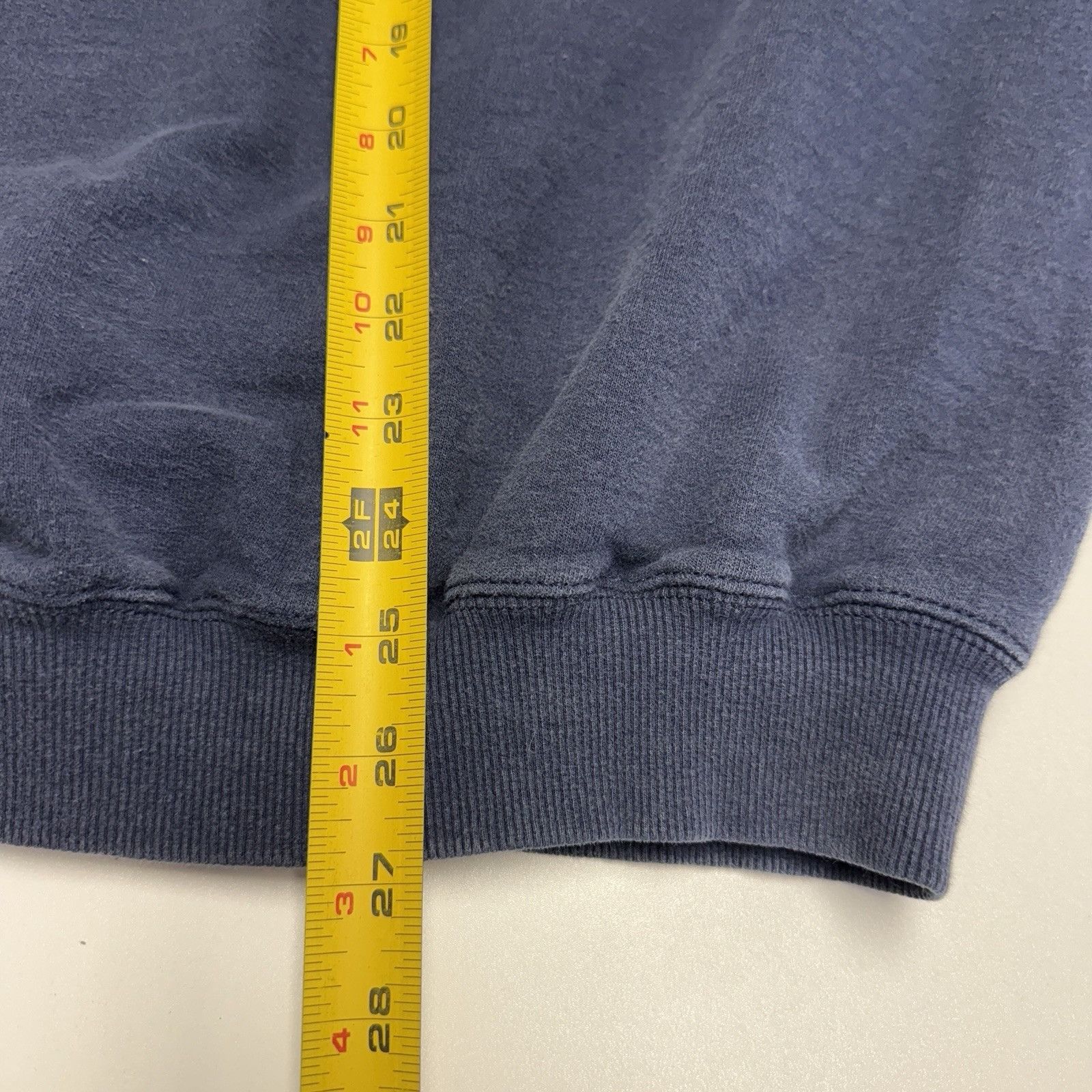 Jerzees Vintage Single V Crew Neck Sweatshirt Mens XL 25.5x27 Blue Size US XL / EU 56 / 4 - 11 Thumbnail