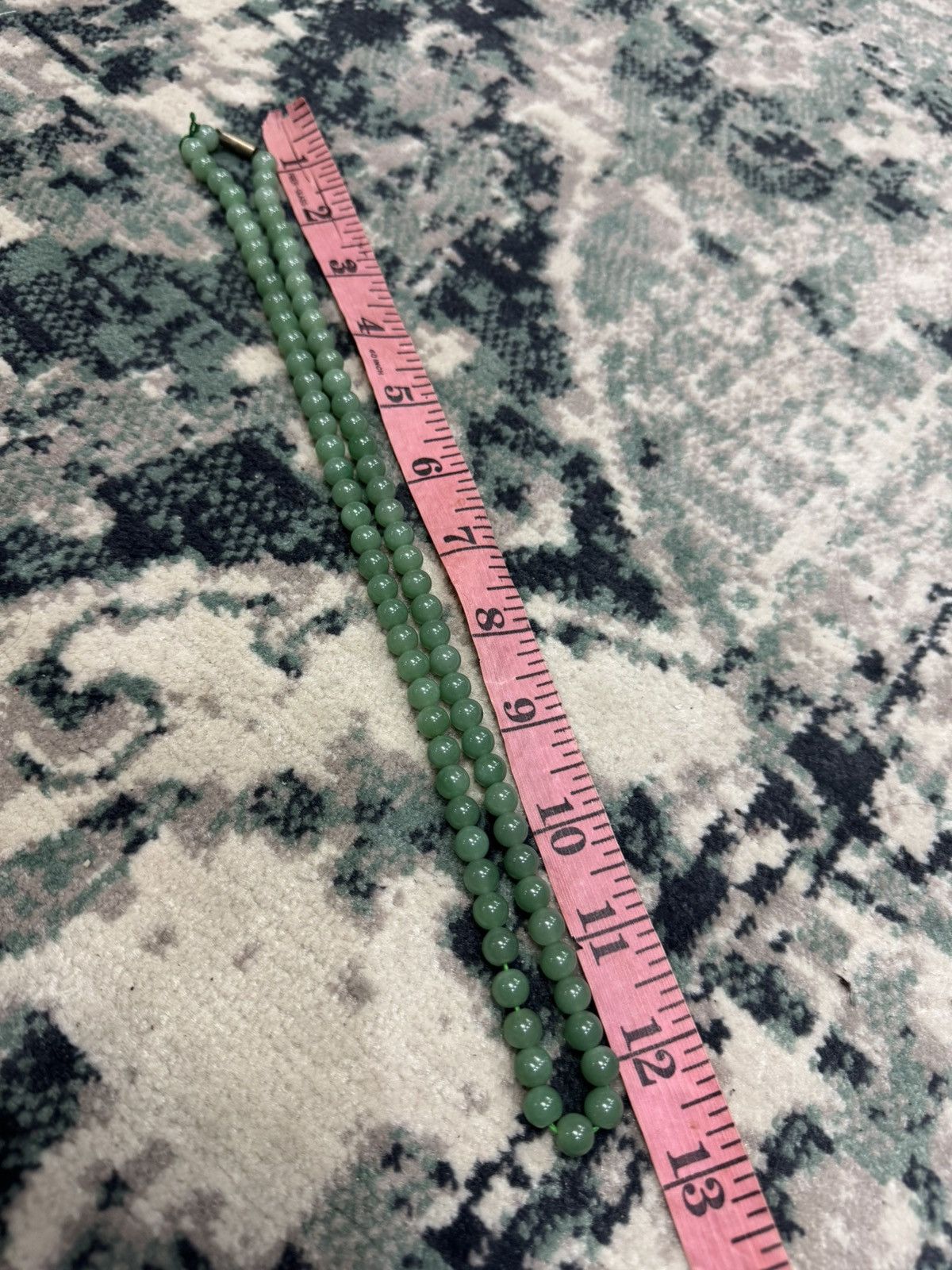 Vintage GREEN JADEITE BEADS NECKLACE Size ONE SIZE - 6 Thumbnail