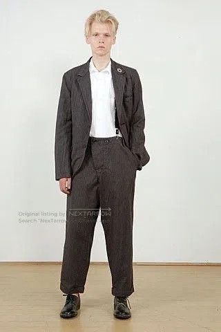 Yohji Yamamoto Yohji Yamamoto 10SS Gray Stripe Badge Suit. Size US L / EU 52-54 / 3 - 6 Thumbnail