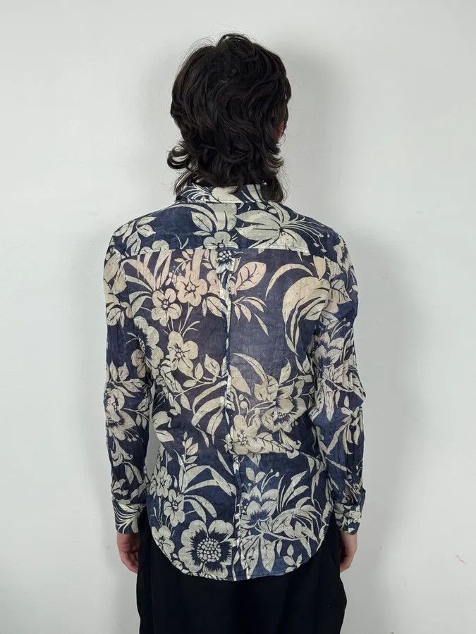 Dolce & Gabbana 2000s Dolce & Gabbana Navy Floral Exotic Shirt Size US S / EU 44-46 / 1 - 3 Thumbnail