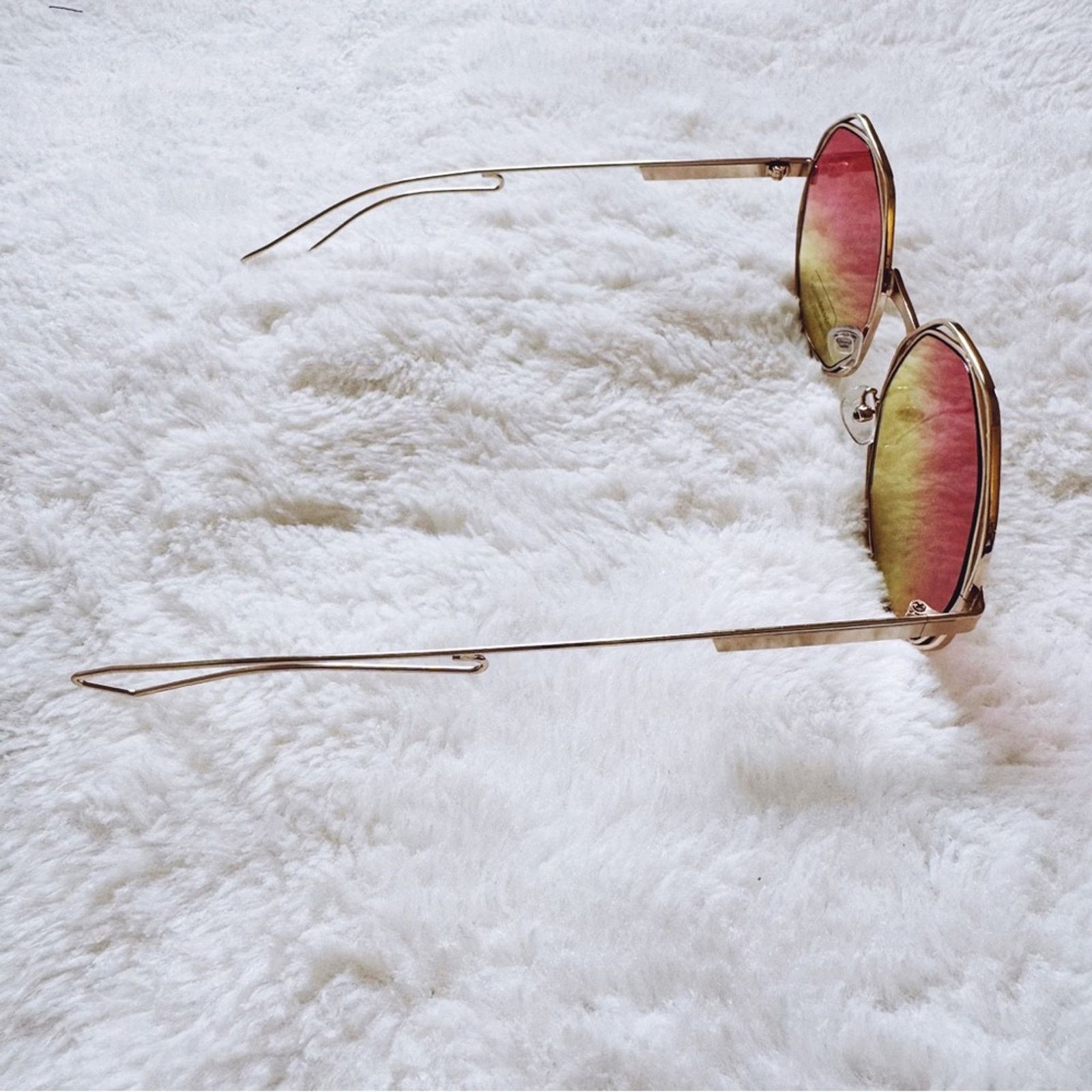 Other Seraphina Pink & Yellow Geometric Sunglasses Size ONE SIZE - 7 Thumbnail