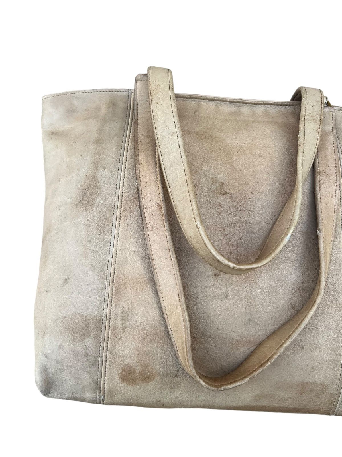 Coach × Leather Vintage 90s COACH Distress Stains Patina Leather Tote Bag Size ONE SIZE - 9 Thumbnail