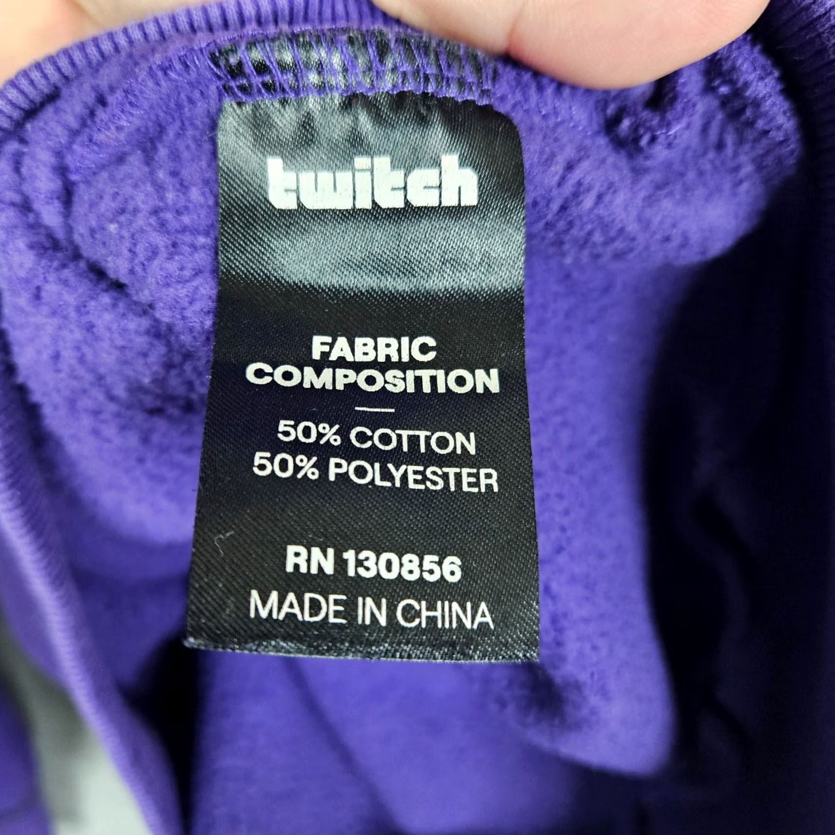 Logo 7 Twitch Unisex Hoodie Long Sleeve Size M Purple Logo Print Pullover Hooded Cotton Polyester Sweatshirt Classic Casual Size US M / EU 48-50 / 2 - 5 Thumbnail
