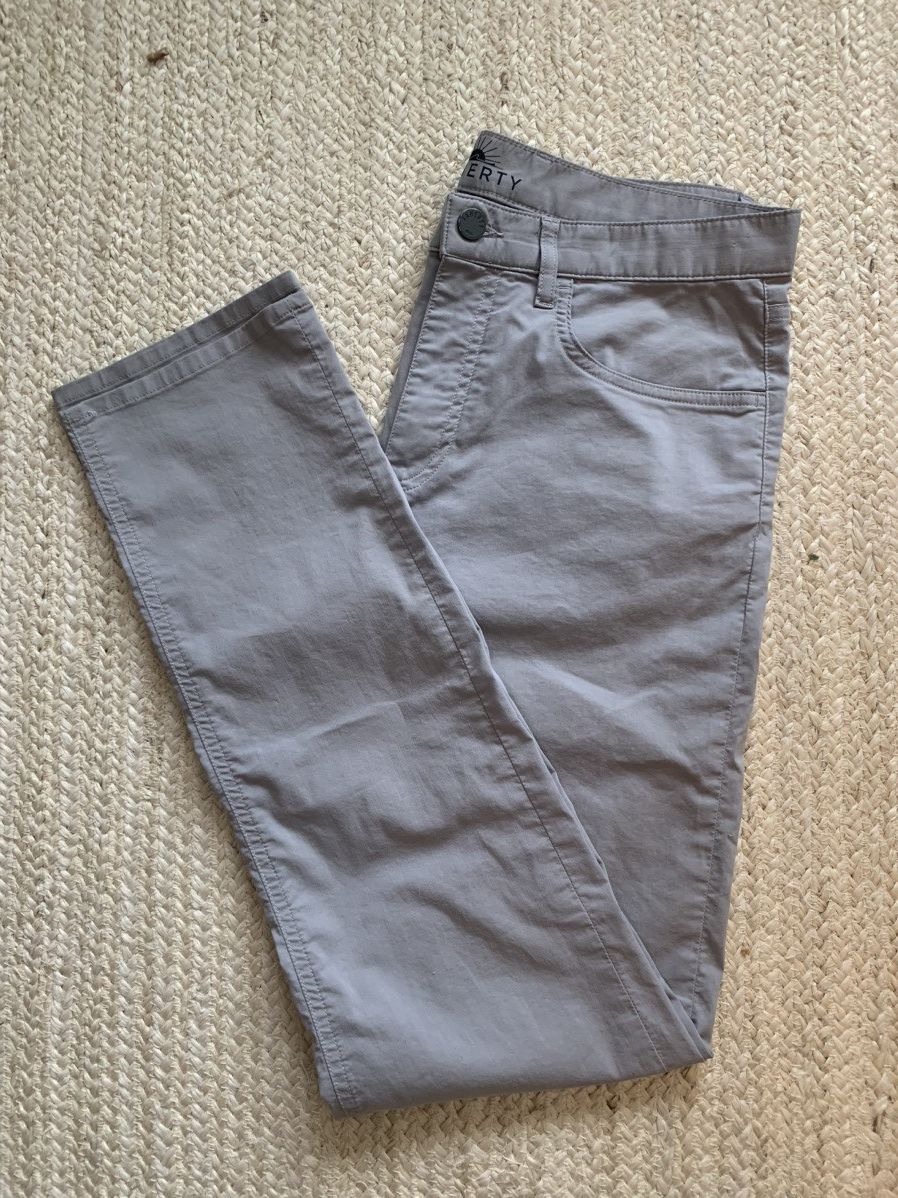 image of Faherty Stretch 5-Pocket Chinos in Grey, Men's (Size 30)