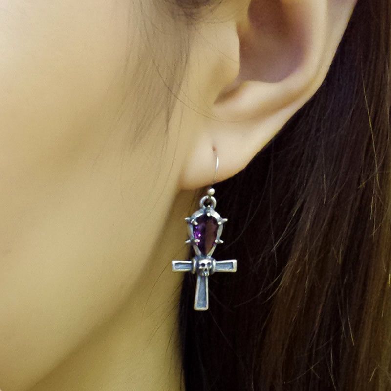 Jewelry (25 Silver Cross Rare Earrings One Pairs Chrome Jewelry Size ONE SIZE - 3 Thumbnail