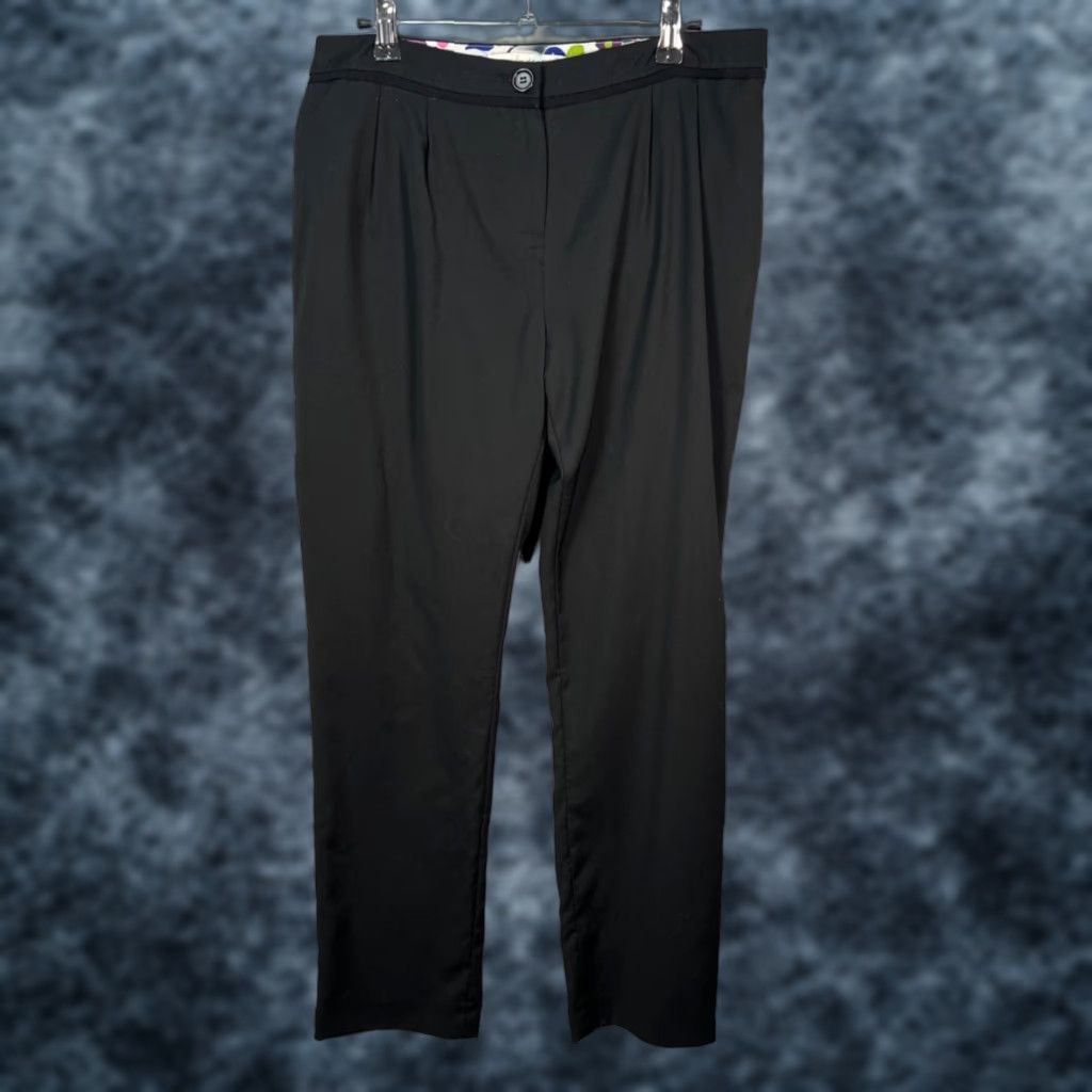 Boden Boden Womens Size 8L Black Slim Fit Trousers Cotton Blend Chino Pants Size 30" / US 8 / IT 44 - 1 Thumbnail