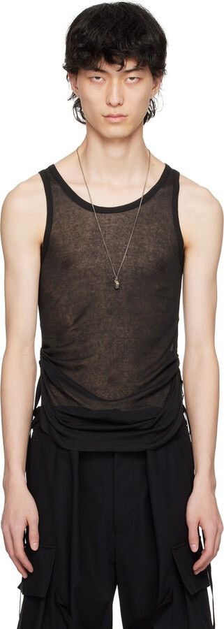 Ann Demeulemeester Boris Wrinkled Cropped Tank Size US XL / EU 56 / 4 - 1 Thumbnail