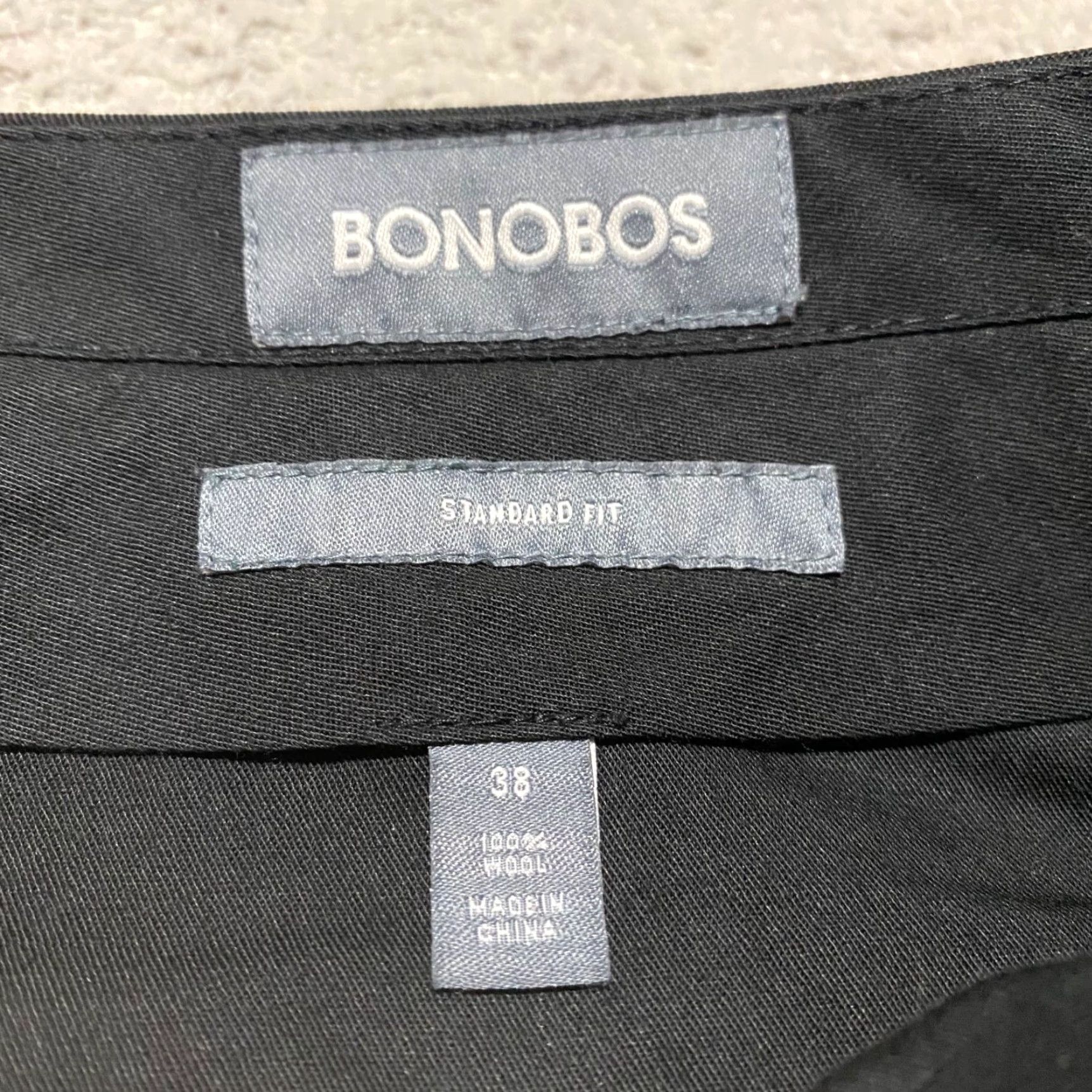 Bonobos Bonobos Dress Pants Mens Black Wool Flat Front Straight 100% Wool Pants Dress Pants Bonobos Mens Black Flat Front Straight 100% Wool Slas... Size US 38 / EU 54 - 3 Thumbnail