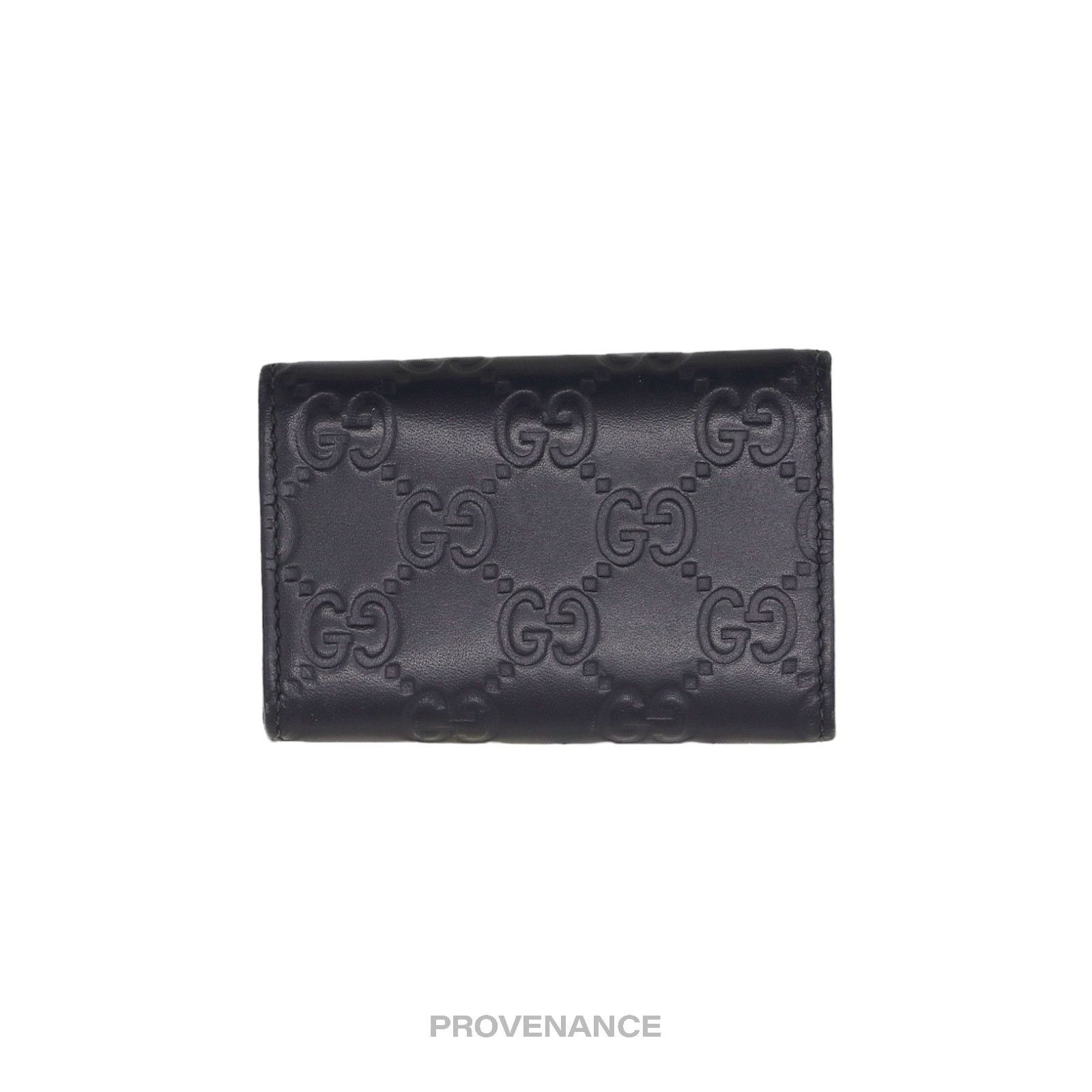 Gucci 🔴 Gucci Bow 6 Key Holder - Black Guccissima Leather Gold Size ONE SIZE - 2 Thumbnail