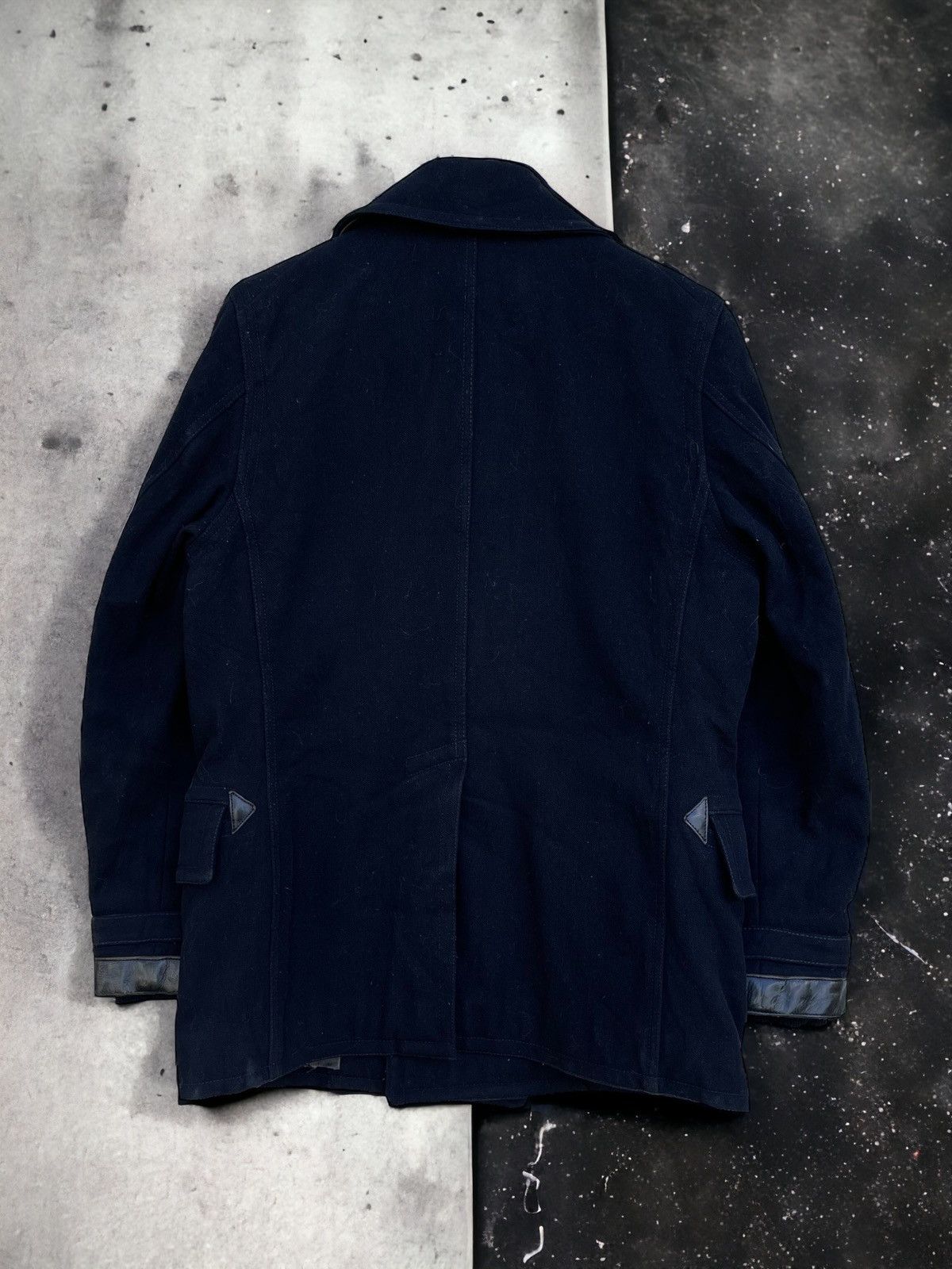 Nigel Cabourn 🔥VINTAGE NIGEL CABOURN LEATHER DETAILING MILITARY PEA COAT Size US M / EU 48-50 / 2 - 5 Thumbnail