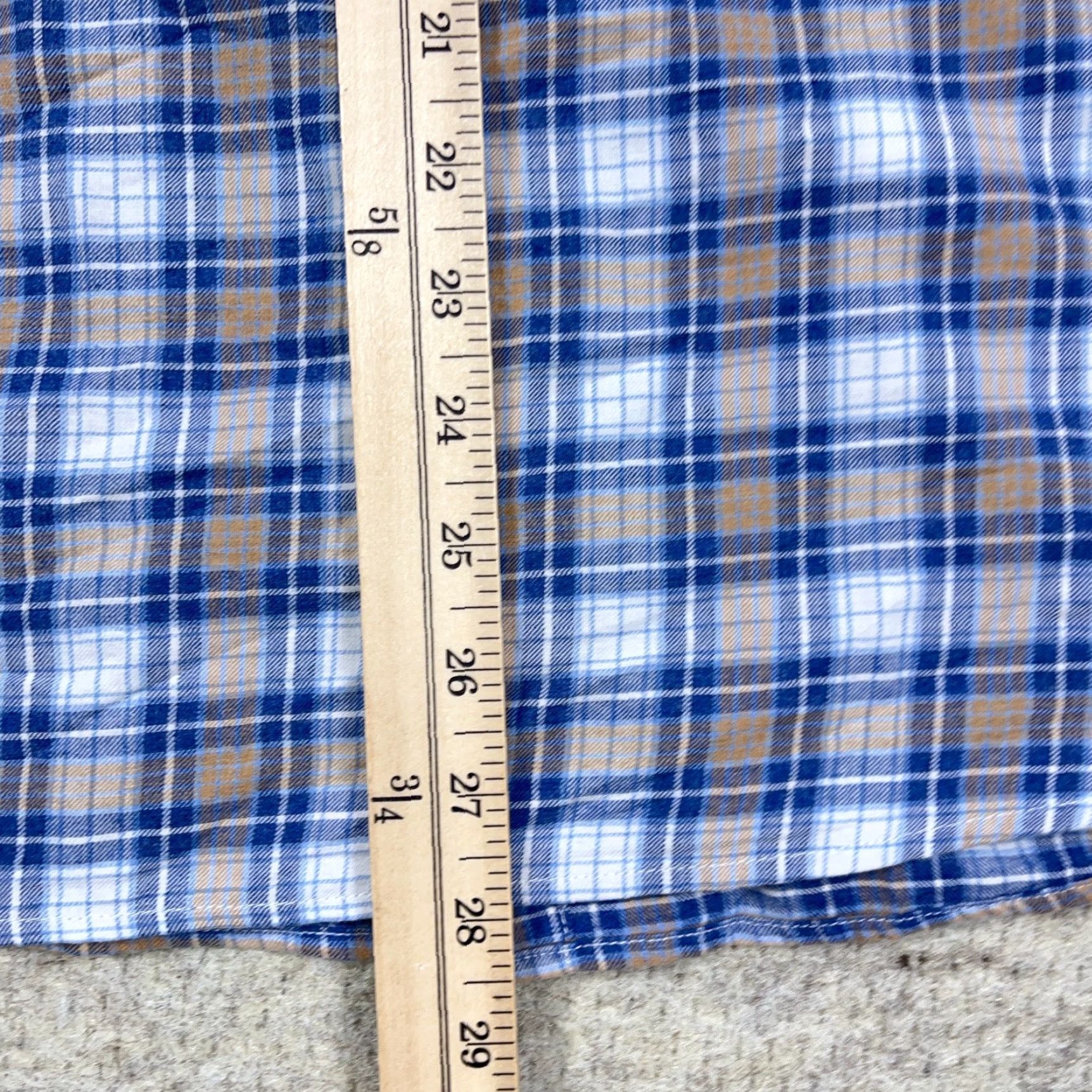 Peter Millar Peter Millar Shirt Men Large Blue Plaid Button-Up Lightweight Cotton Lyocell Nylon Spandex Casual Classic Size US L / EU 52-54 / 3 - 7 Thumbnail