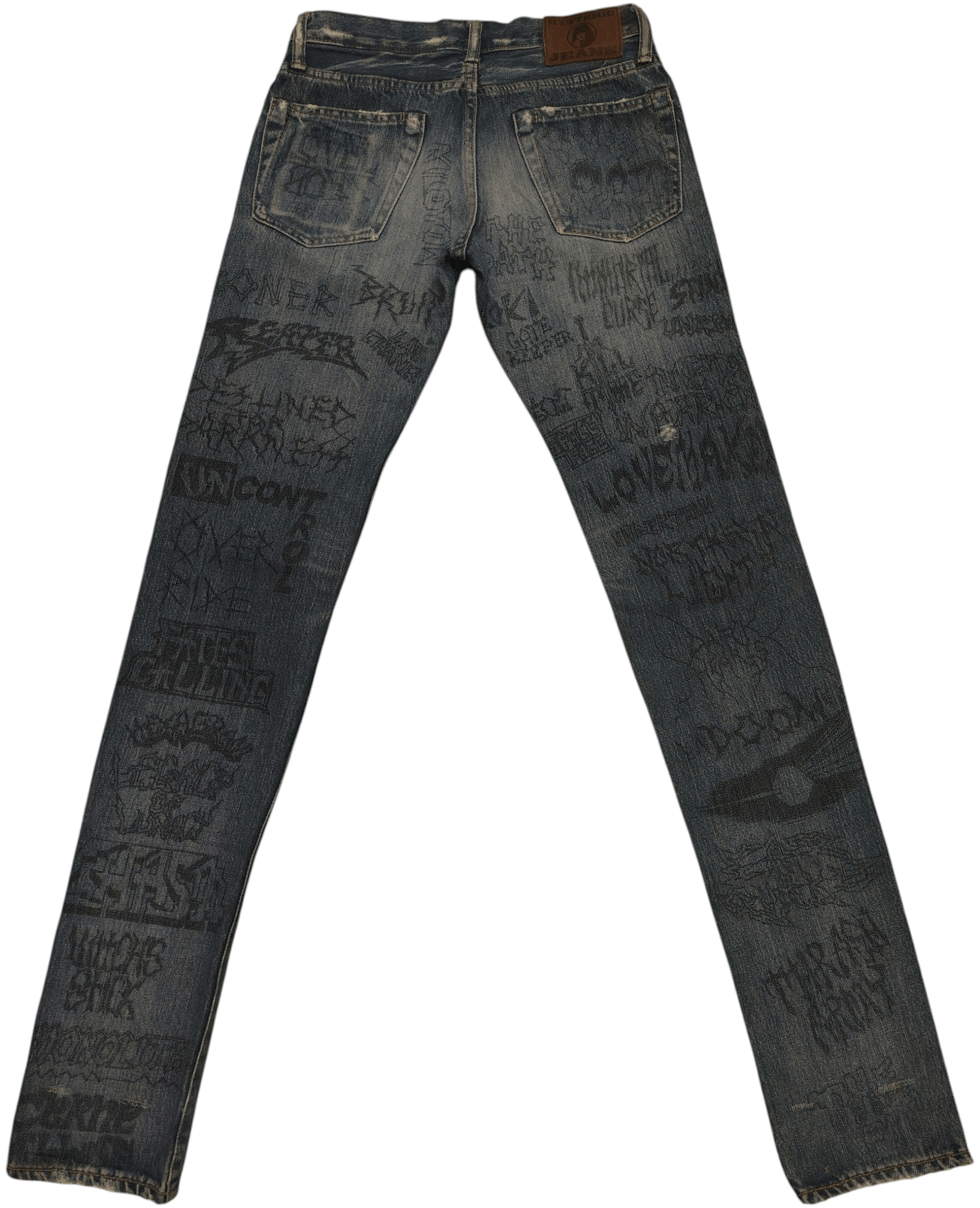 Hysteric Glamour Rare!! Hysteric Glamour skinny jeans Metal Rock Full Printed Size 26" / US 2 / IT 38 - 2 Thumbnail