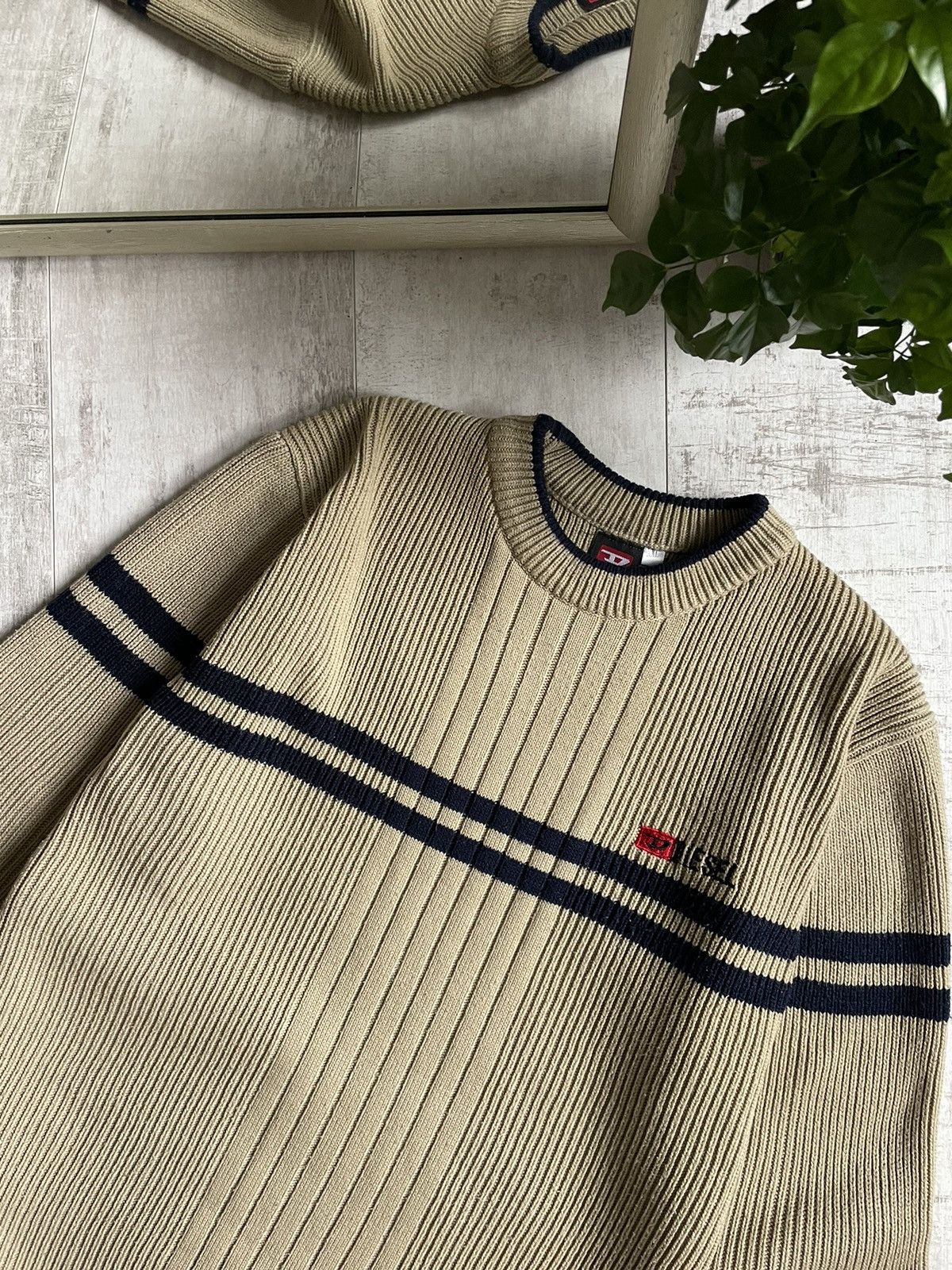 Diesel × Japanese Brand × Vintage Diesel Vintage 90’s Distressed Knitwear Y2K Sweater Size US XL / EU 56 / 4 - 3 Thumbnail