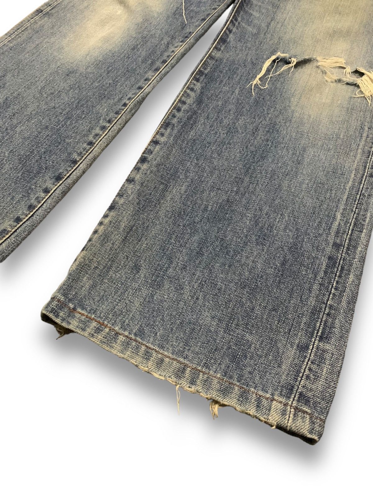Edwin Vintage Edwin 503 Loose Fit Heavy Distressed Grunge Jeans Size US 32 / EU 48 - 10 Thumbnail