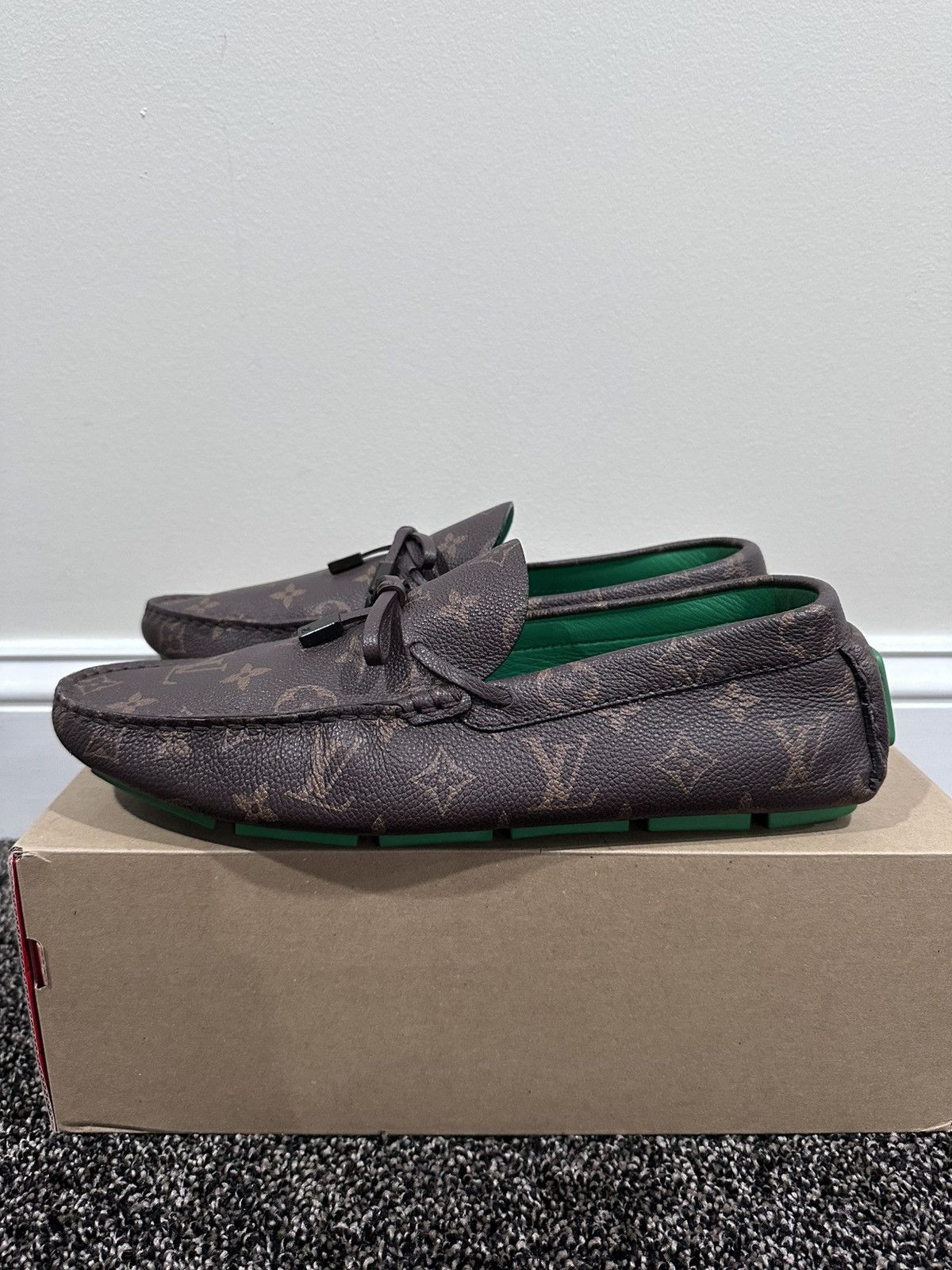 Louis Vuitton Louis Vuitton Virgil Brown Monogram Laced Driver Loafers Size US 8.5 / EU 41-42 - 4 Thumbnail
