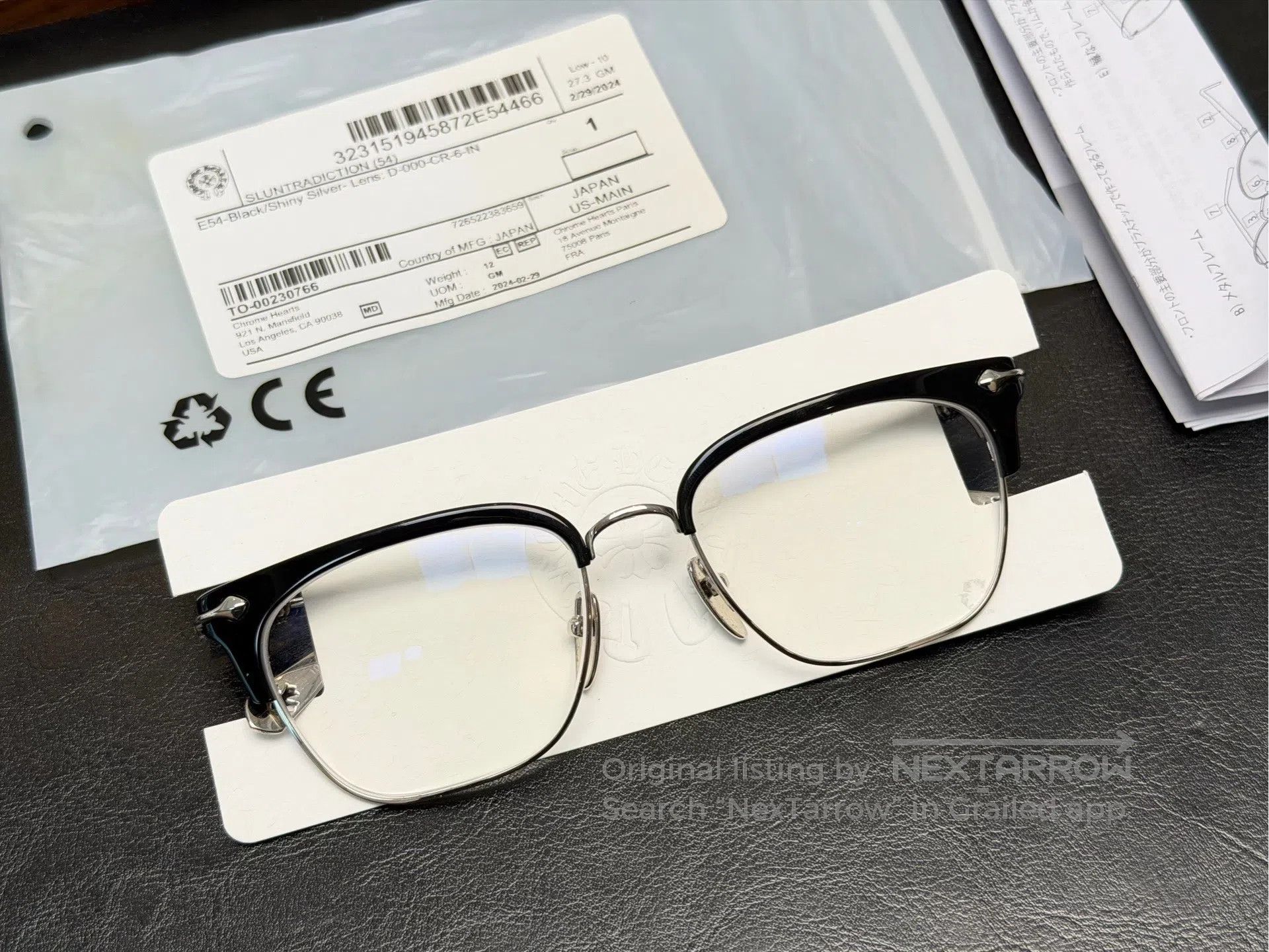 Chrome Hearts CHROME HEARTS Half-frame glasses, the same model as those Size ONE SIZE - 2 Thumbnail
