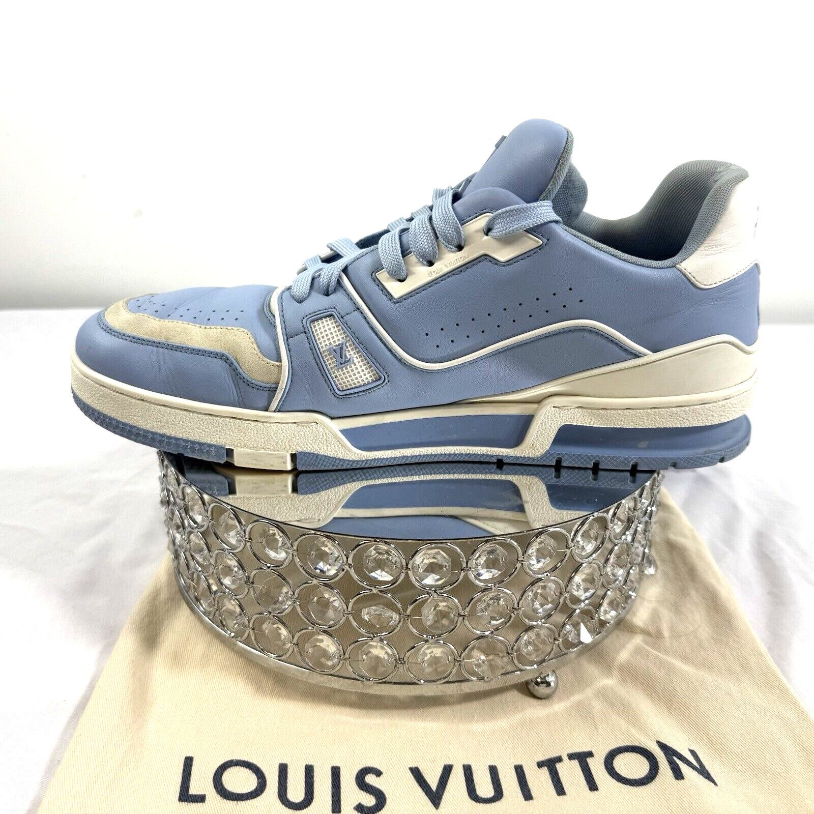 Louis Vuitton Louis Vuitton LV Trainer Sneakers Baby Blue Size 9 US Size US 9 / EU 42 - 6 Thumbnail