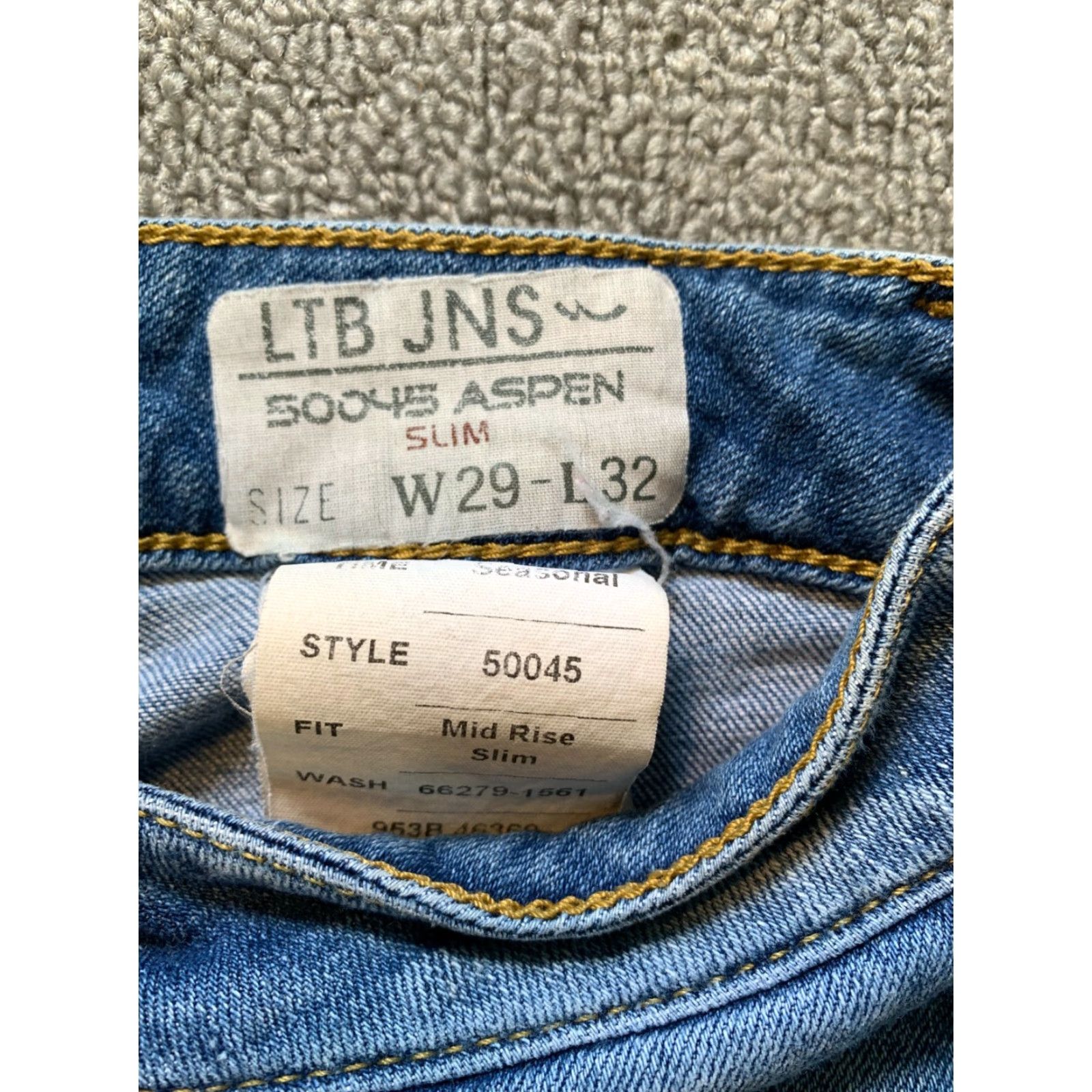 Vintage LTB Jeans Blue Womens 29 x 32 Slim Fir Mid Rise Jeans Size 29" - 3 Thumbnail