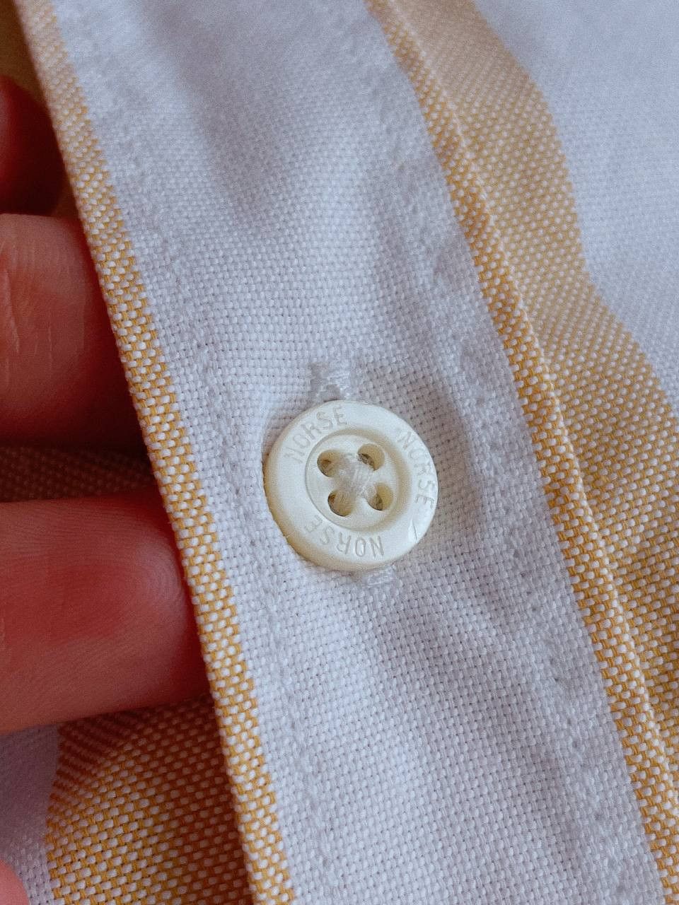 Norse Projects Norse Projects Theo Oxford Shirt Yellow Stripe Short Sleeve Size US XL / EU 56 / 4 - 7 Thumbnail