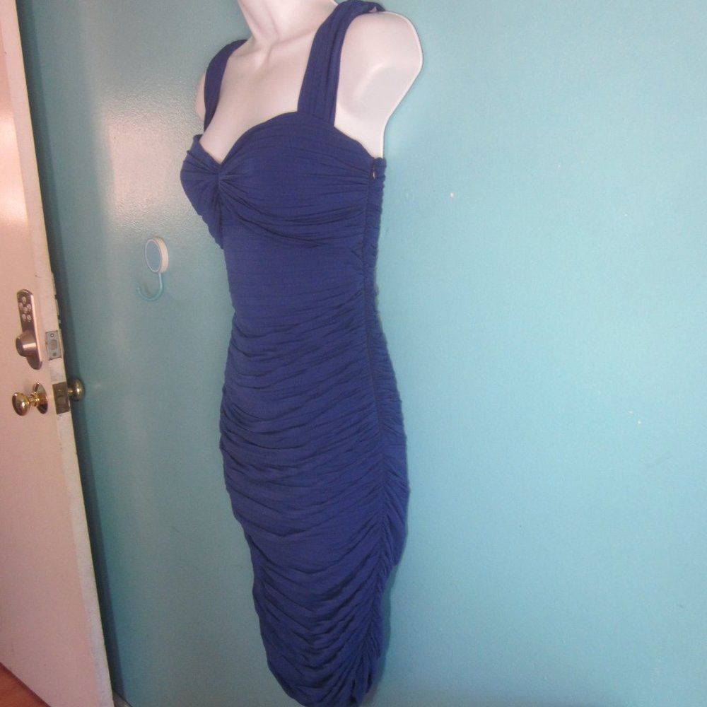 Nicole Miller Nicole Miller Blue Ruched Bodycon Dress Size 2 Vintage 80's Size XS / US 0-2 / IT 36-38 - 9 Thumbnail