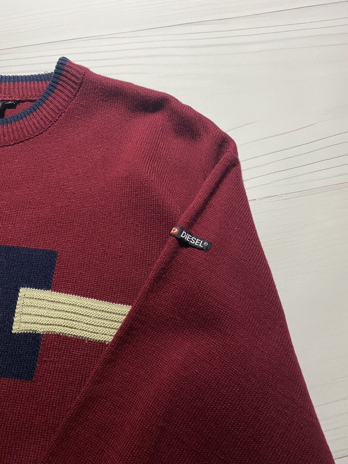 Diesel × Vintage Vintage Diesel Big Logo Box Fit oversize y2k sweater Size US XL / EU 56 / 4 - 8 Thumbnail