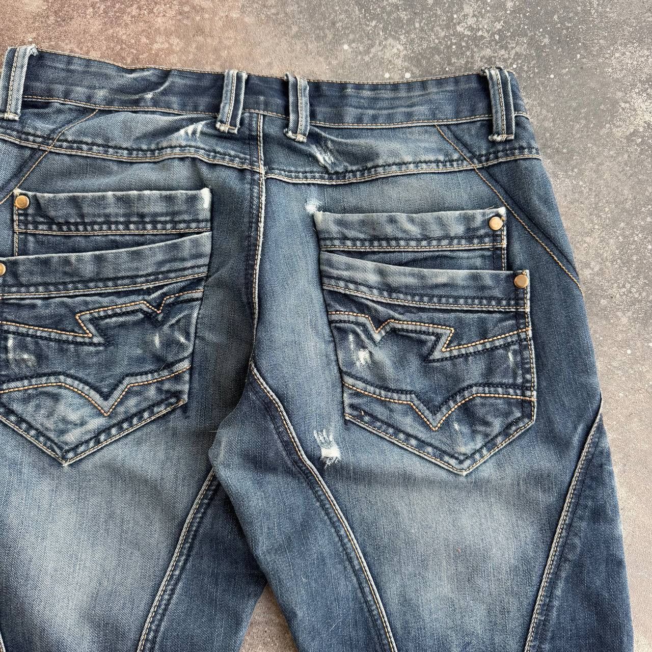 Hysteric Glamour Japan Style Avant Garde Distressed Y2K Washed Jeans Size US 29 - 11 Thumbnail