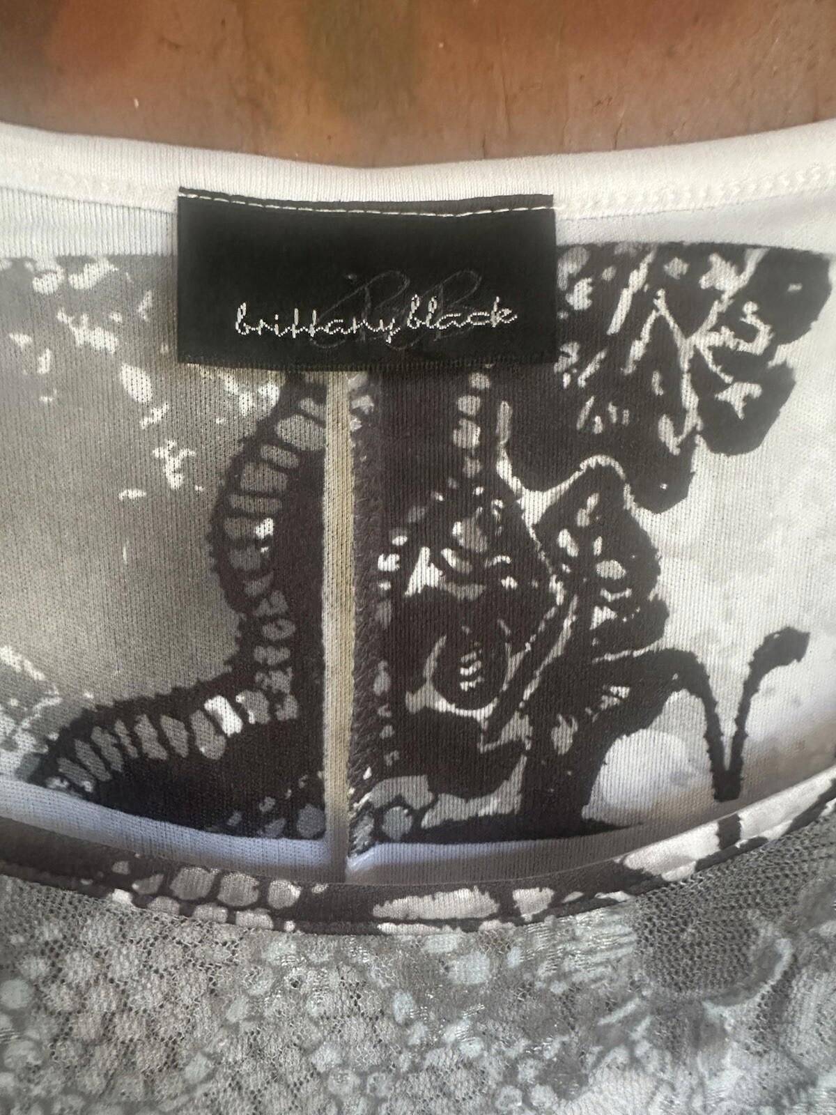 Designer womens xl tops Tunic Lace Floral Britany Black Size XL / US 12-14 / IT 48-50 - 5 Thumbnail