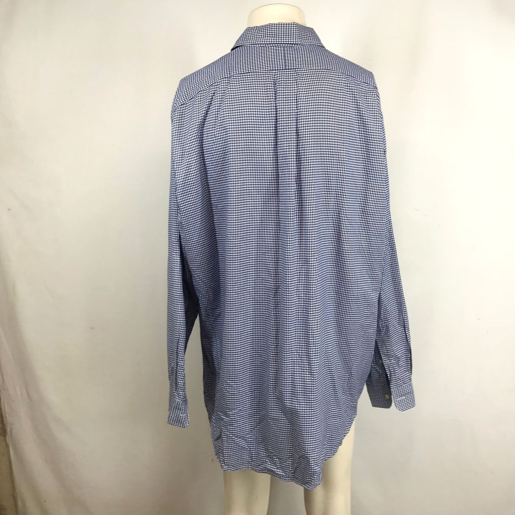 Ralph Lauren Ralph Lauren Golf Mens XL Navy Blue Gingham Check Long Sleeve Button Down Shirt Size US XL / EU 56 / 4 - 5 Thumbnail