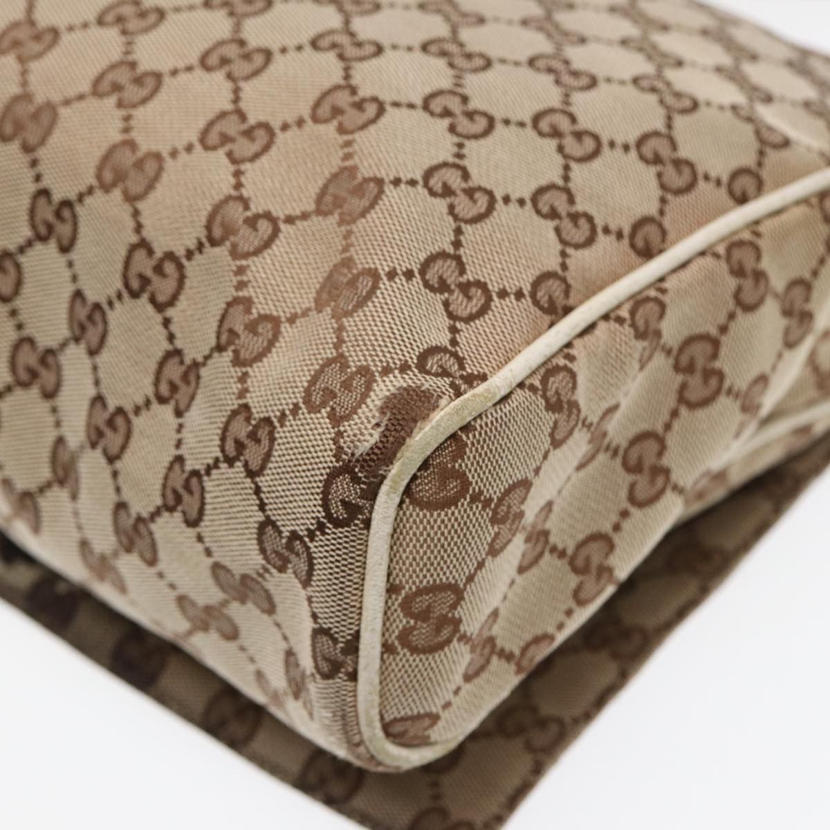 Gucci GUCCI GG Canvas Shoulder Bag Beige Silver Size ONE SIZE - 15 Thumbnail