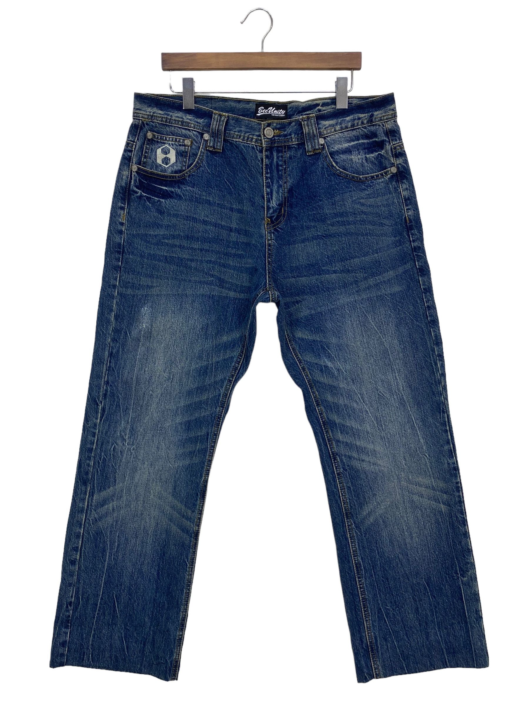 Japanese Brand Bee Unity Denim Baggy Jeans Hip Hop Jeans Size US 36 / EU 52 - 2 Thumbnail
