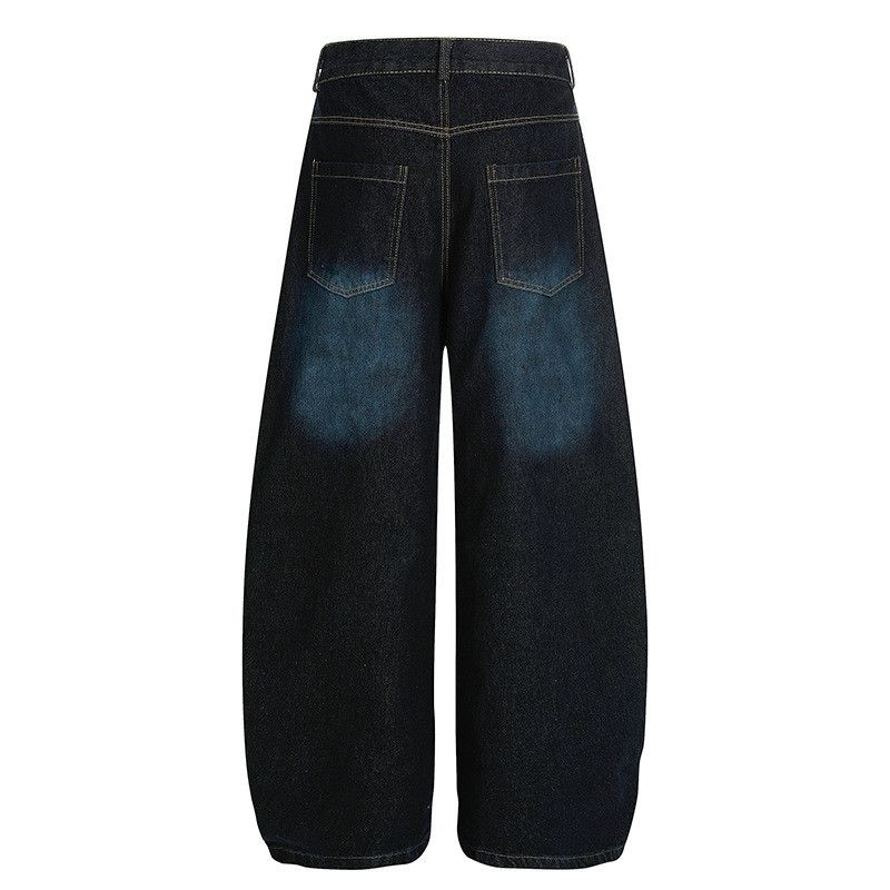 Jean American-Style Plaid-Embroidered Patchwork Jeans Size US 32 / EU 48 - 2 Thumbnail