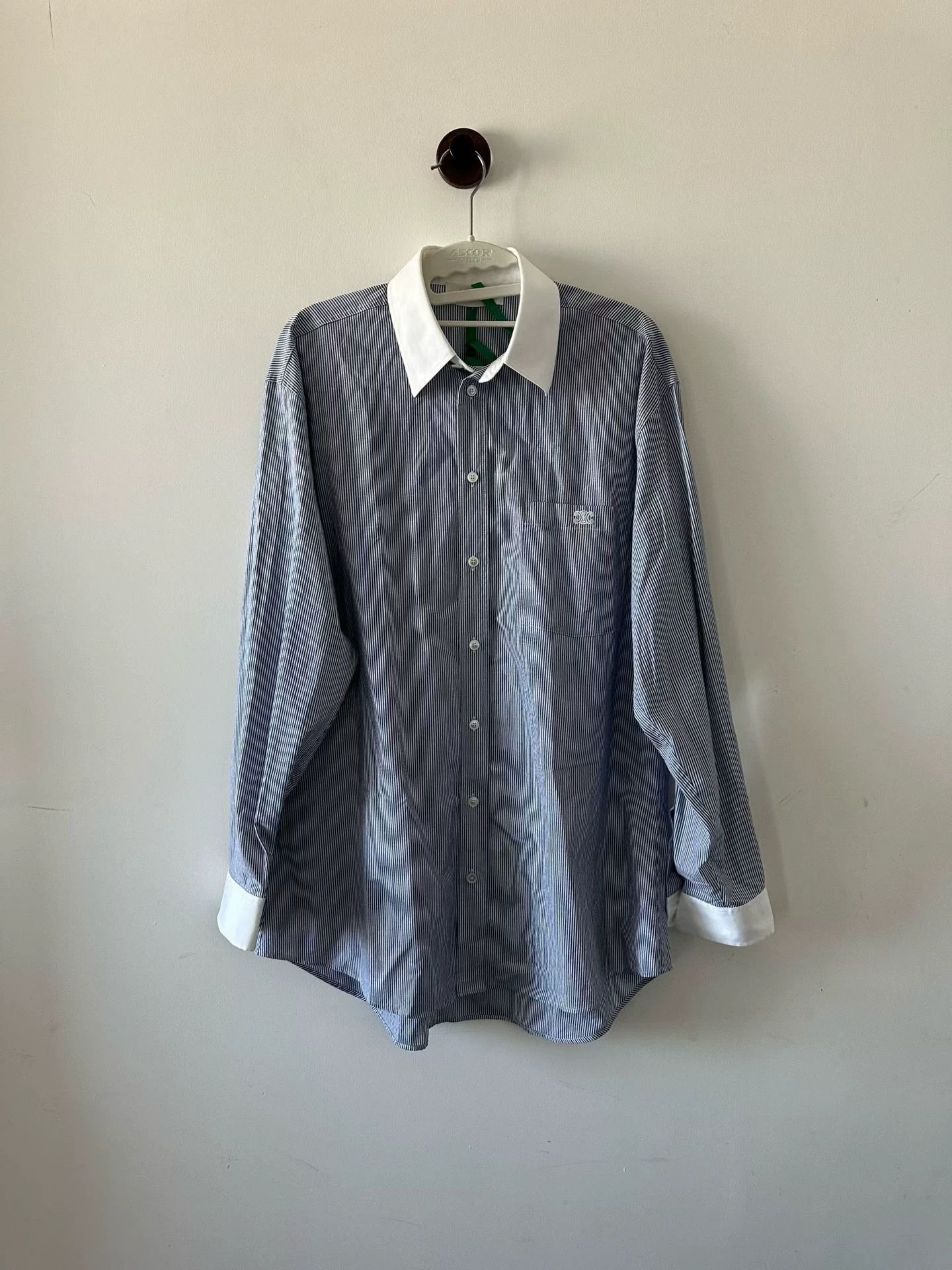 Celine CELINE Stripe Triomphe Shirt 34 New Size US XXS / EU 40 - 1 Thumbnail