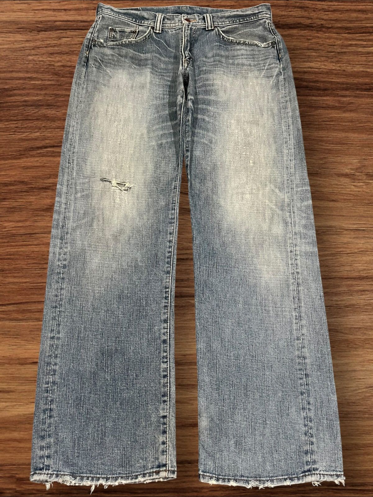 Japanese Brand Vintage Japanese Brand GL Heart Blue Washed Baggy Leg Jeans Size US 36 / EU 52 - 1 Thumbnail