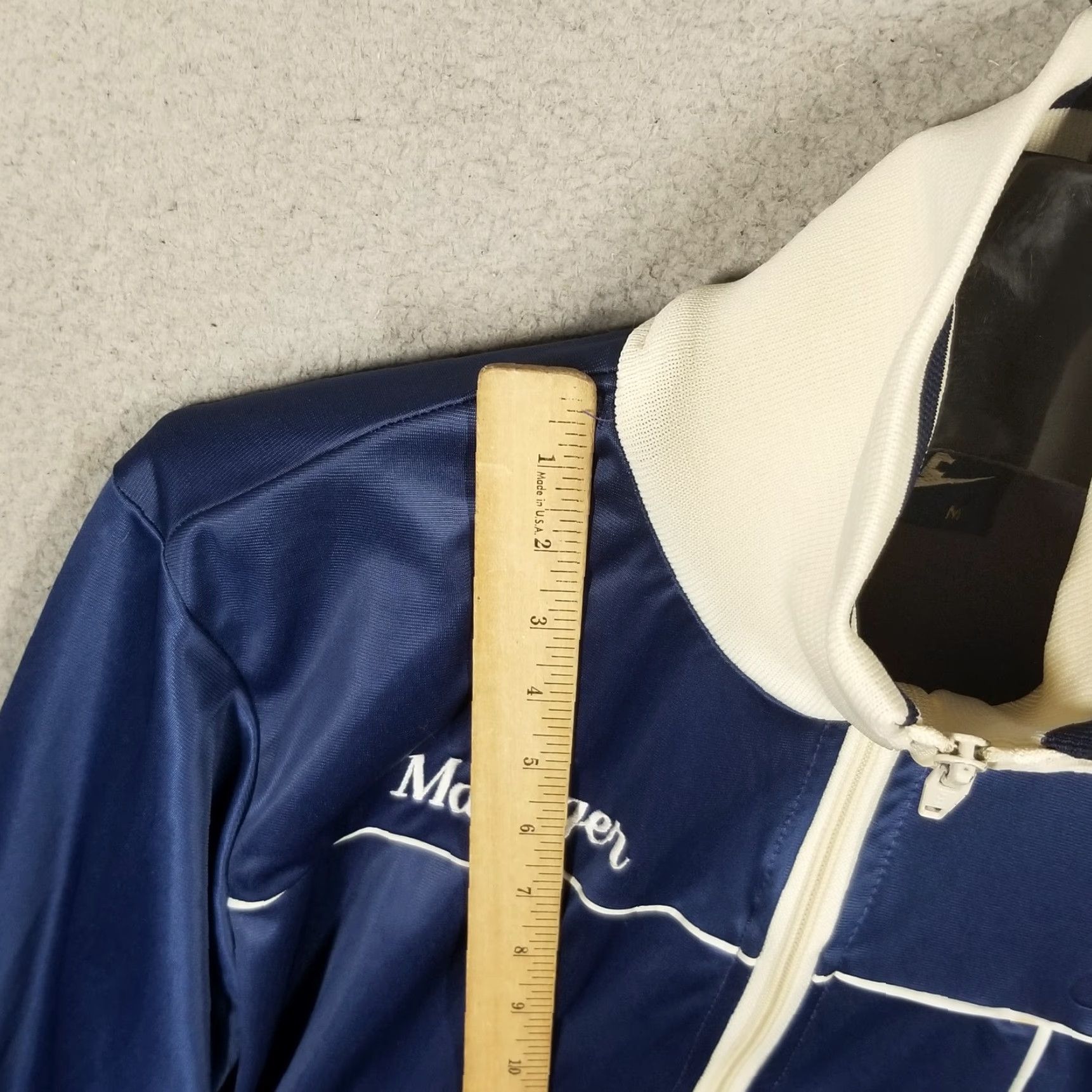 Nike Vintage Nike Jacket Woman Medium Blue White Soccer Manager Swoosh Retro 80s 90s Size US M / EU 48-50 / 2 - 5 Thumbnail