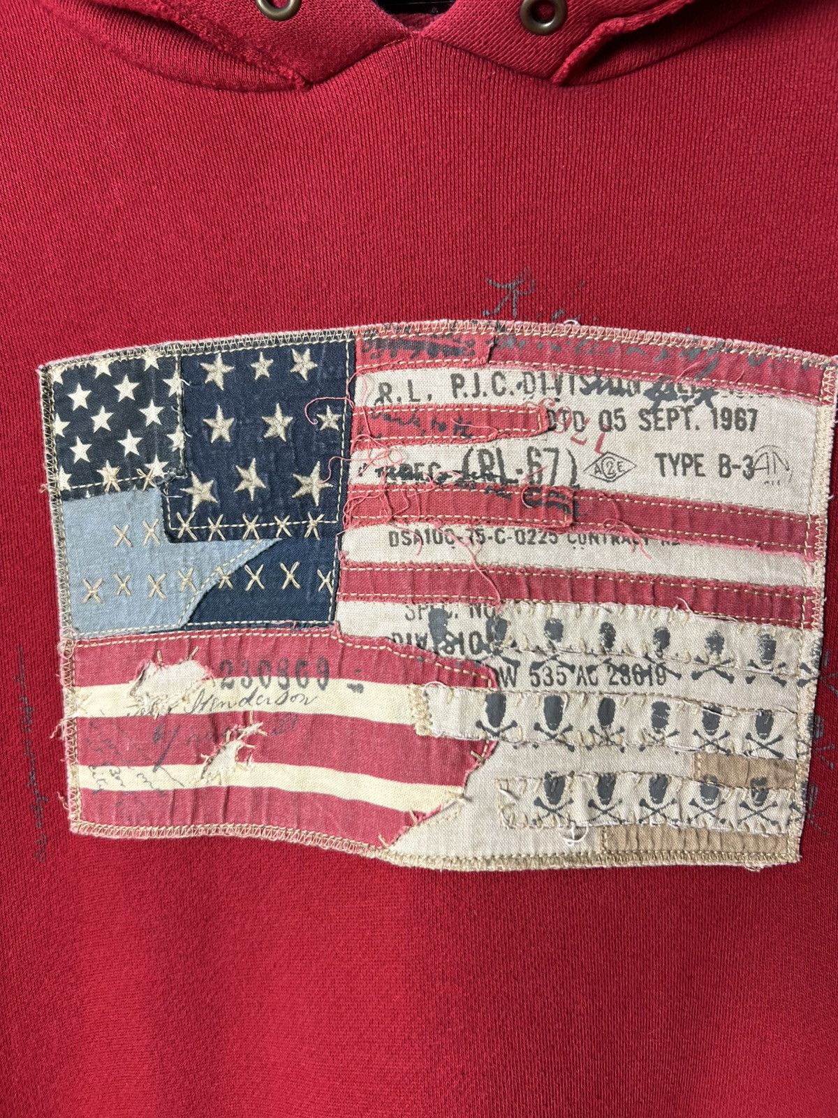 Polo Ralph Lauren Vintage Polo Jeans Company Ralph Lauren Hoodie USA Flag Logo Size US XXL / EU 58 / 5 - 5 Thumbnail