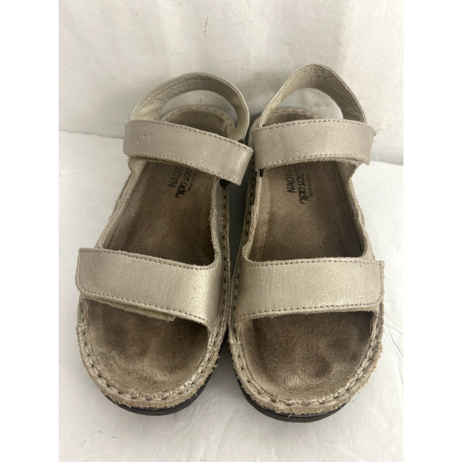 Vintage VINTAGE Naot Sandal Enid 36 Metallic Gold Leather Strappy Hook Loop Womens US 5-5.5 Size US 6 / IT 36 - 5 Thumbnail